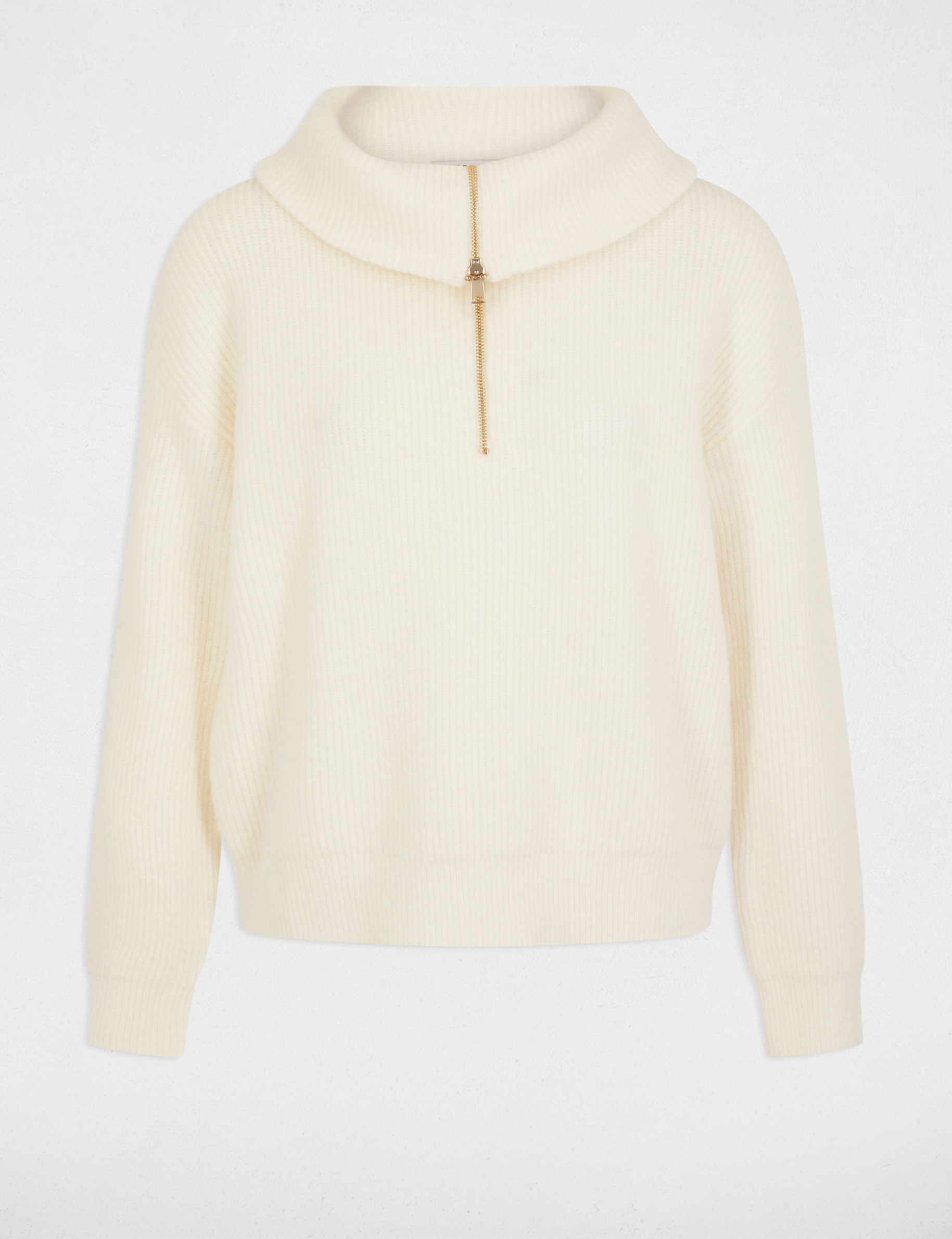 Ivory roll neck jumper outlet