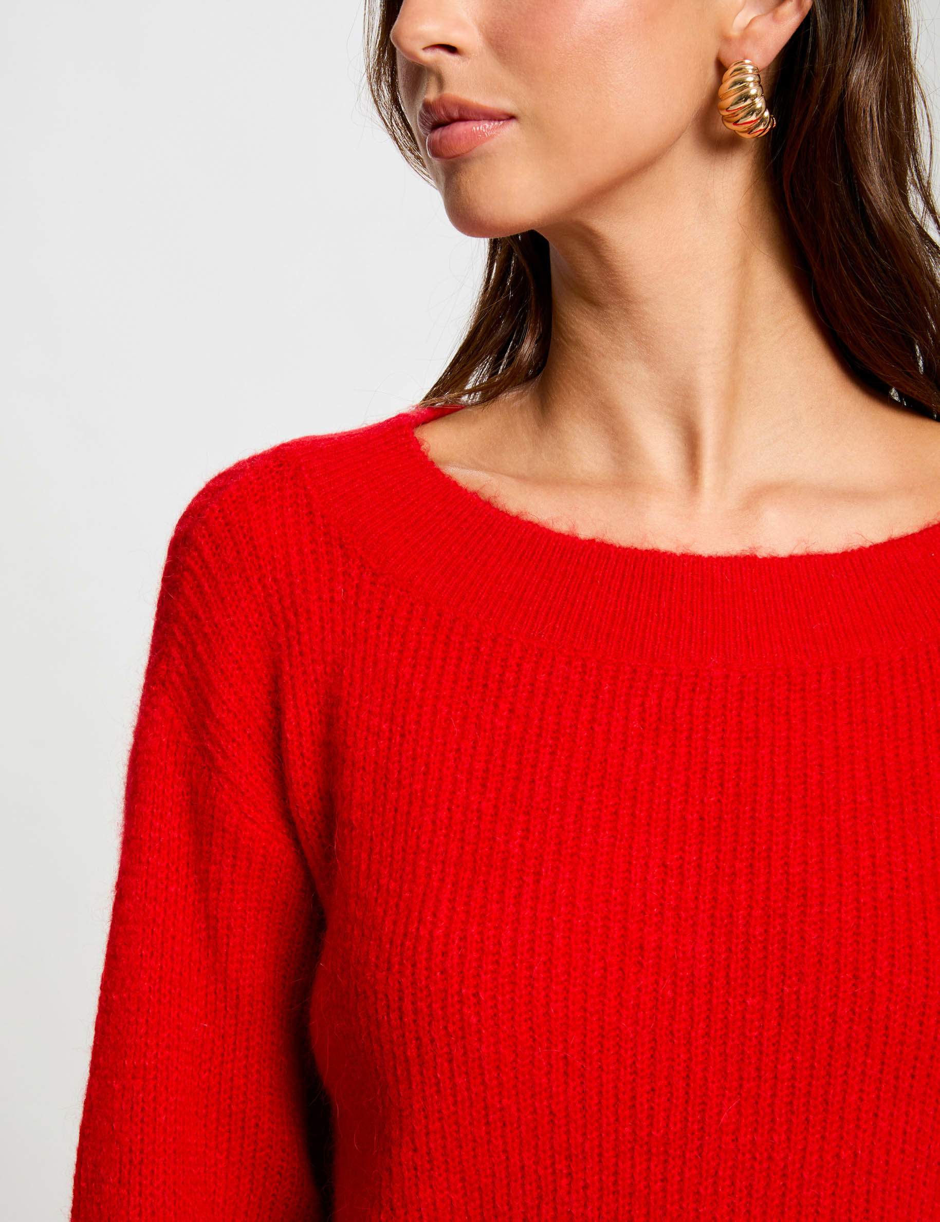 jumper with round neck red women Jumper with round neck red women
