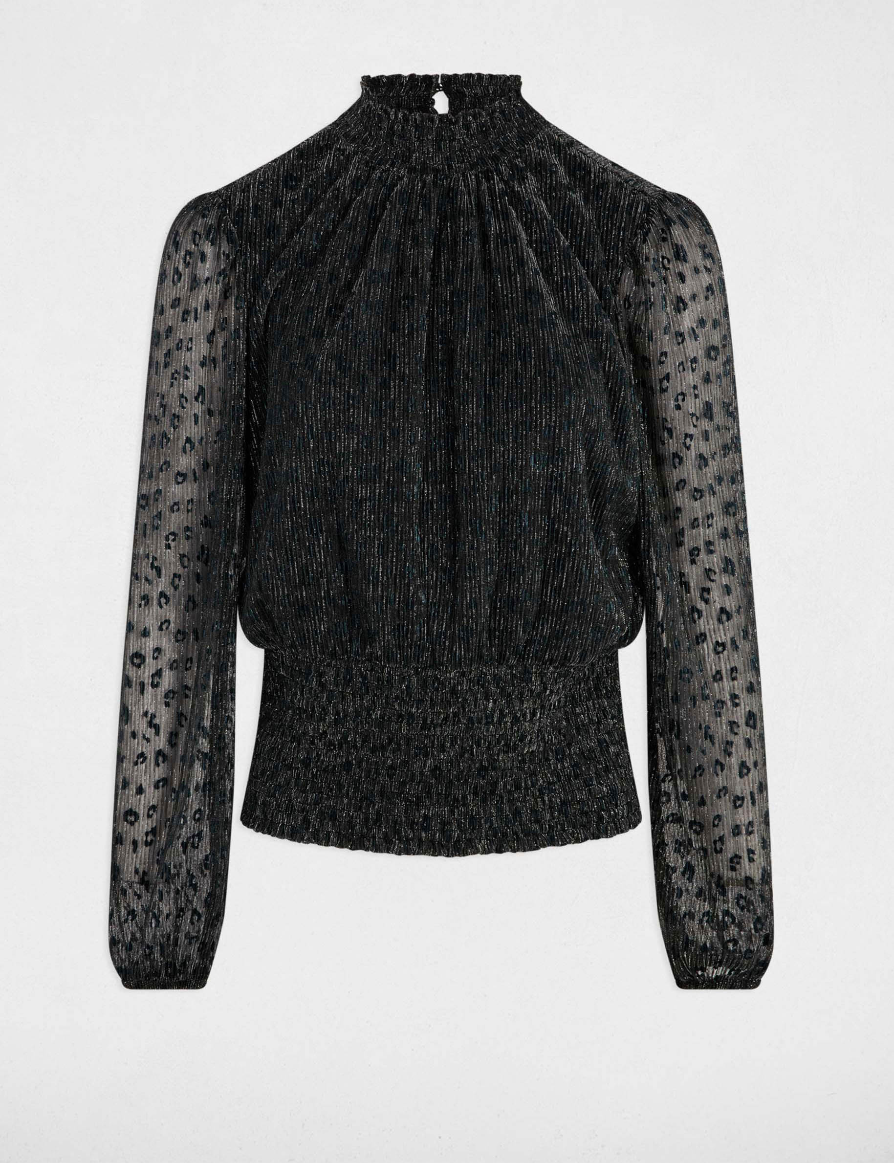 High neck t-shirt black women