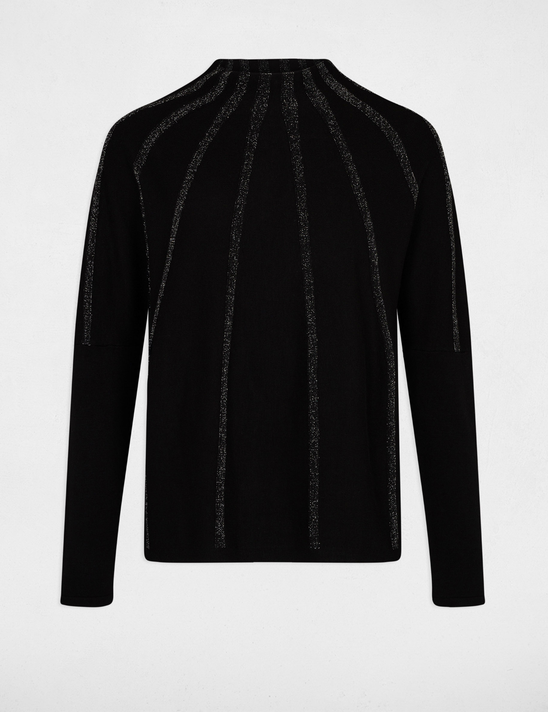 Long sleeved jumper with high collar black ladies Morgan