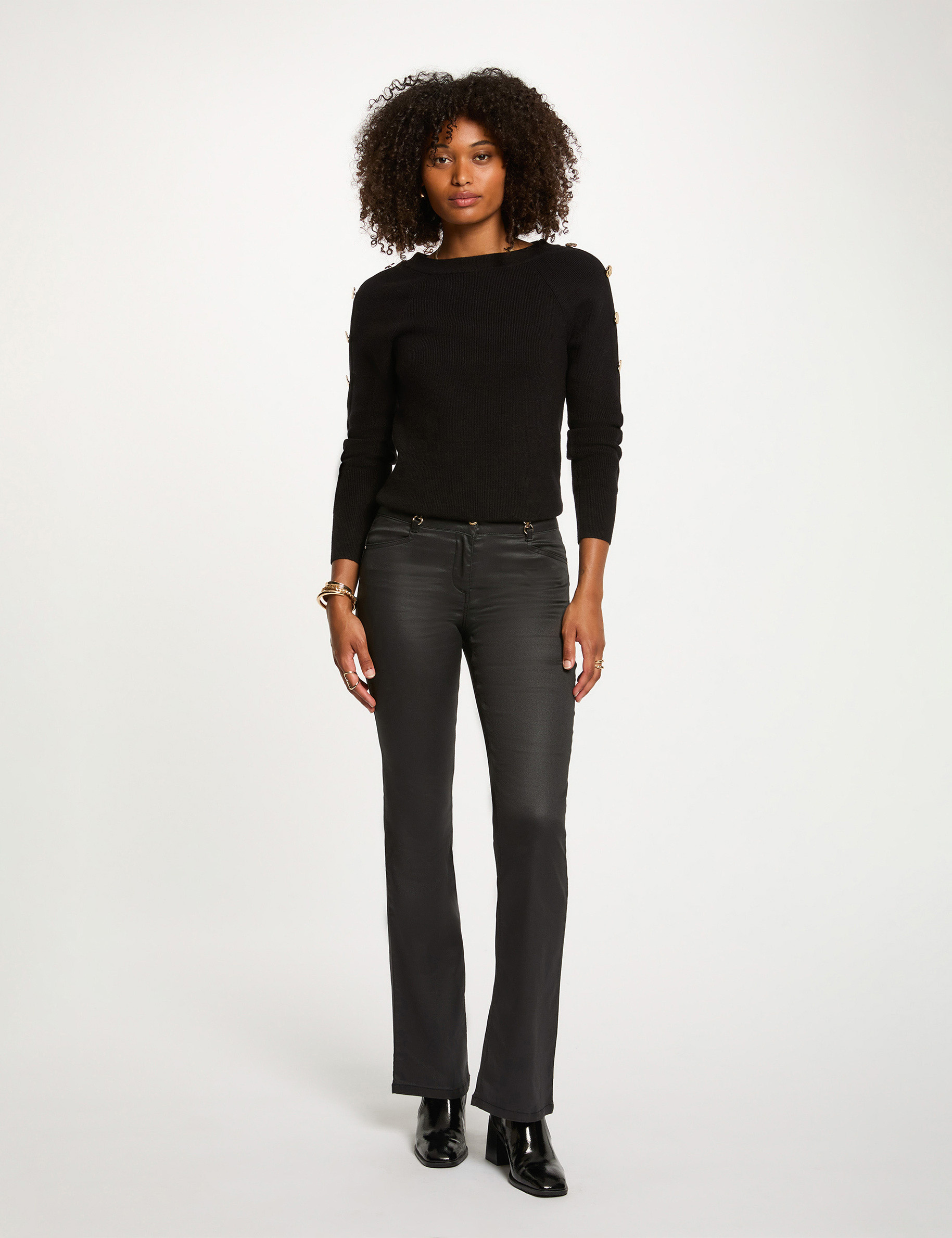 Jumper with boat neck black women