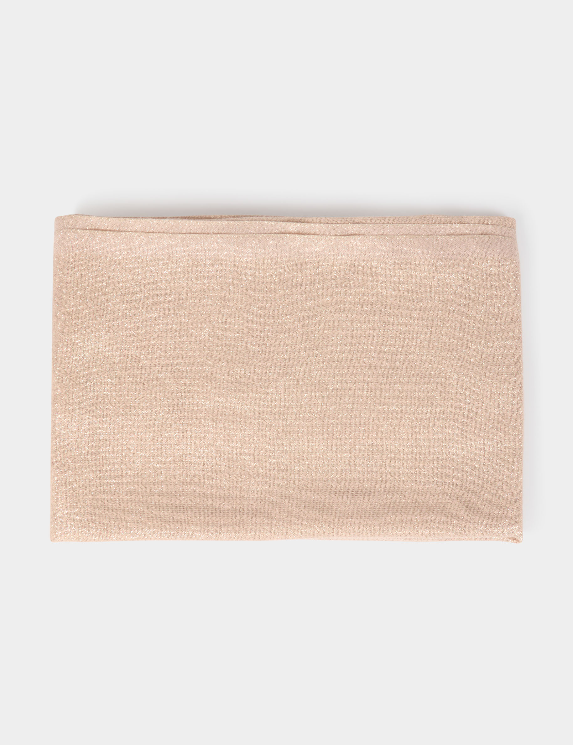 scarf metallised threads beige women Scarf metallised threads beige women