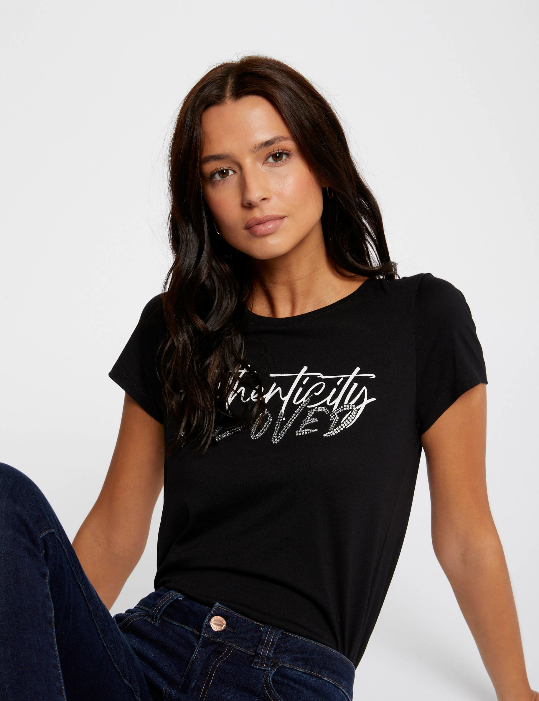 Ladies black discount t shirts