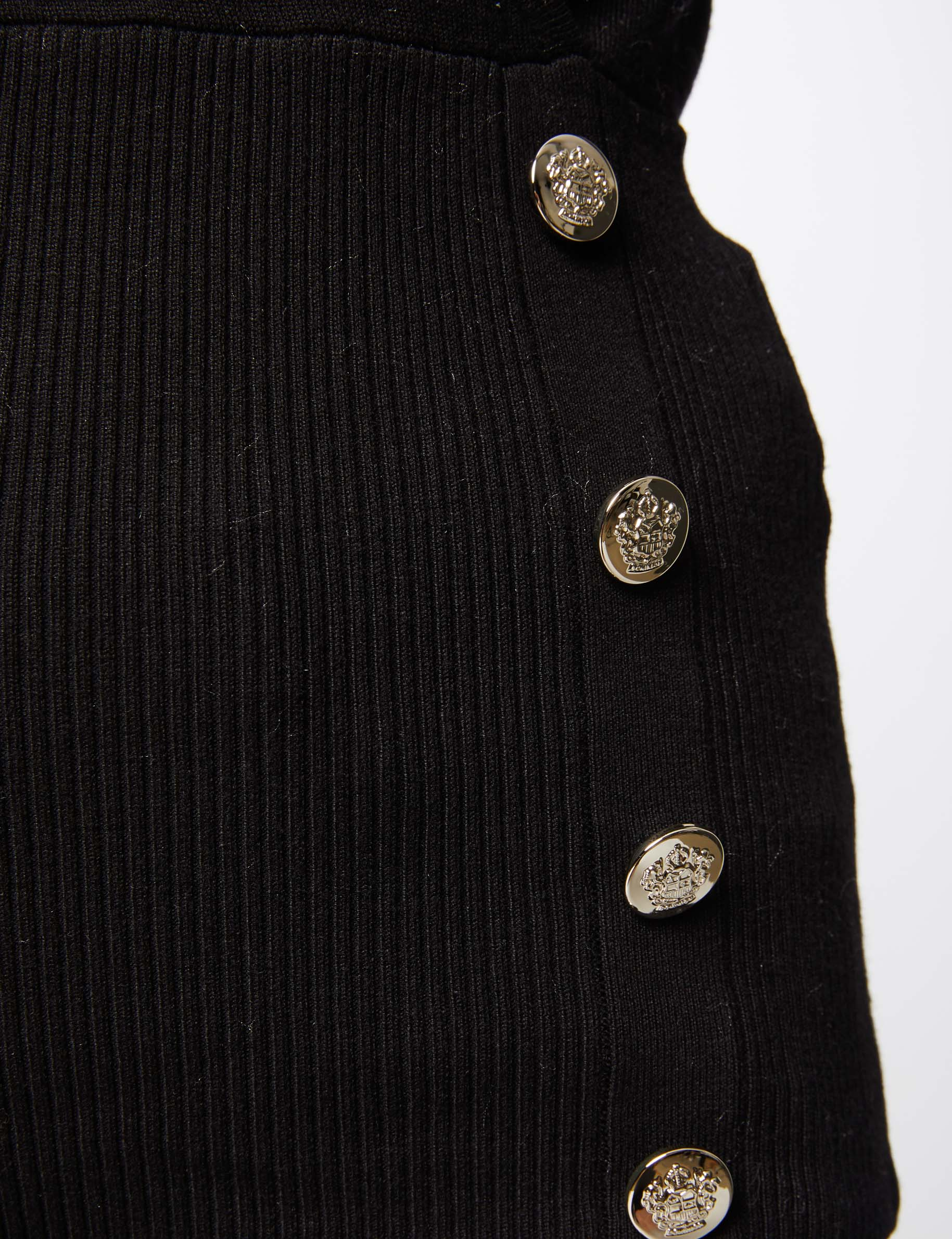 Long-sleeved jumper wrap-over neckline black women