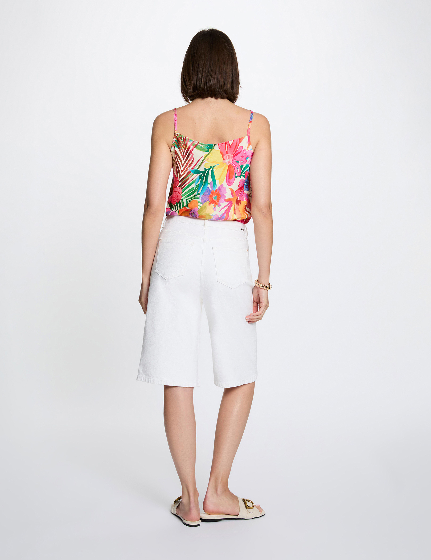 Satin cowl neck top multicolor women