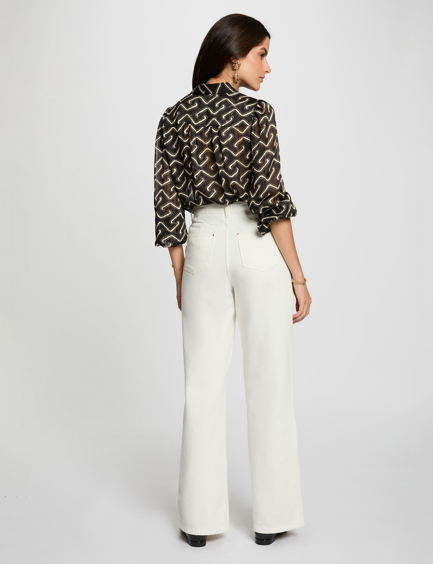 Printed voile shirt multicolor women