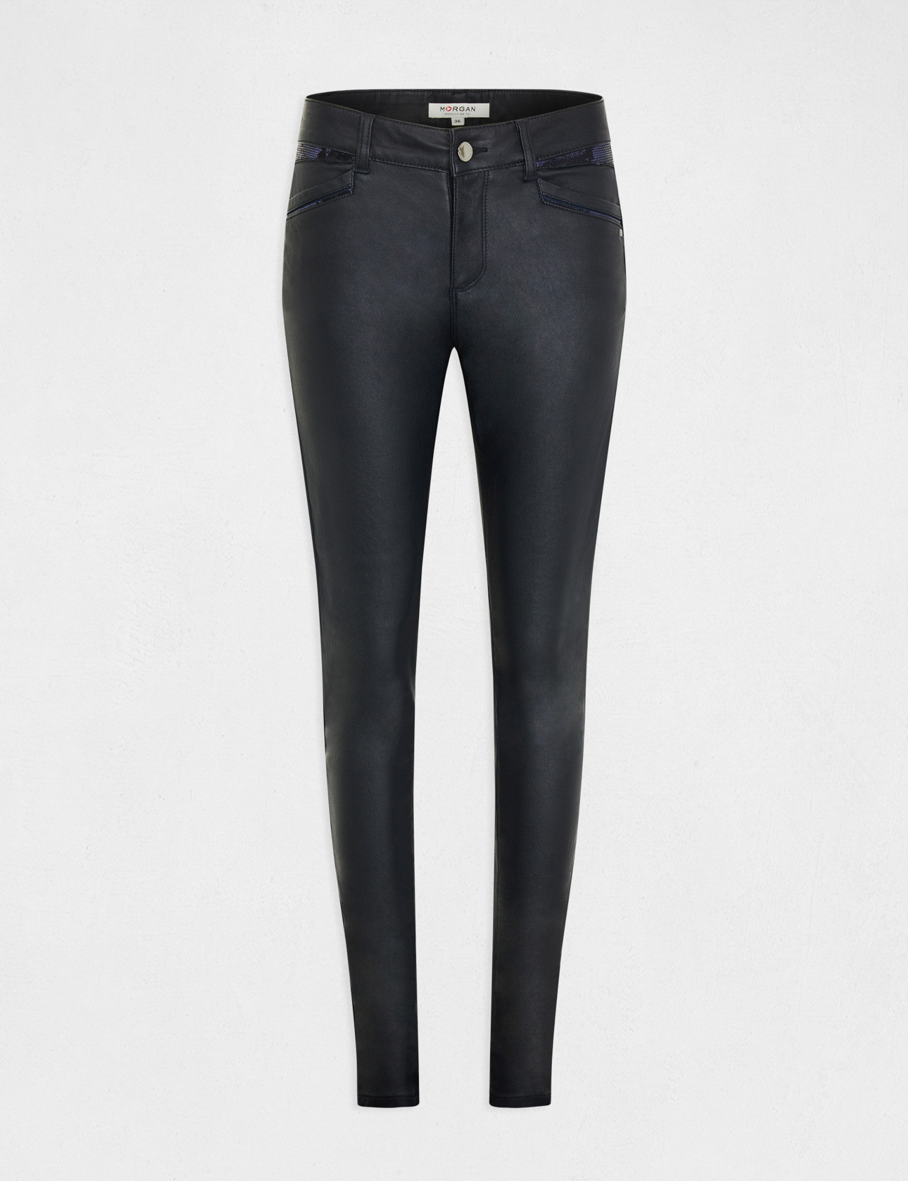 Womens navy store skinny trousers