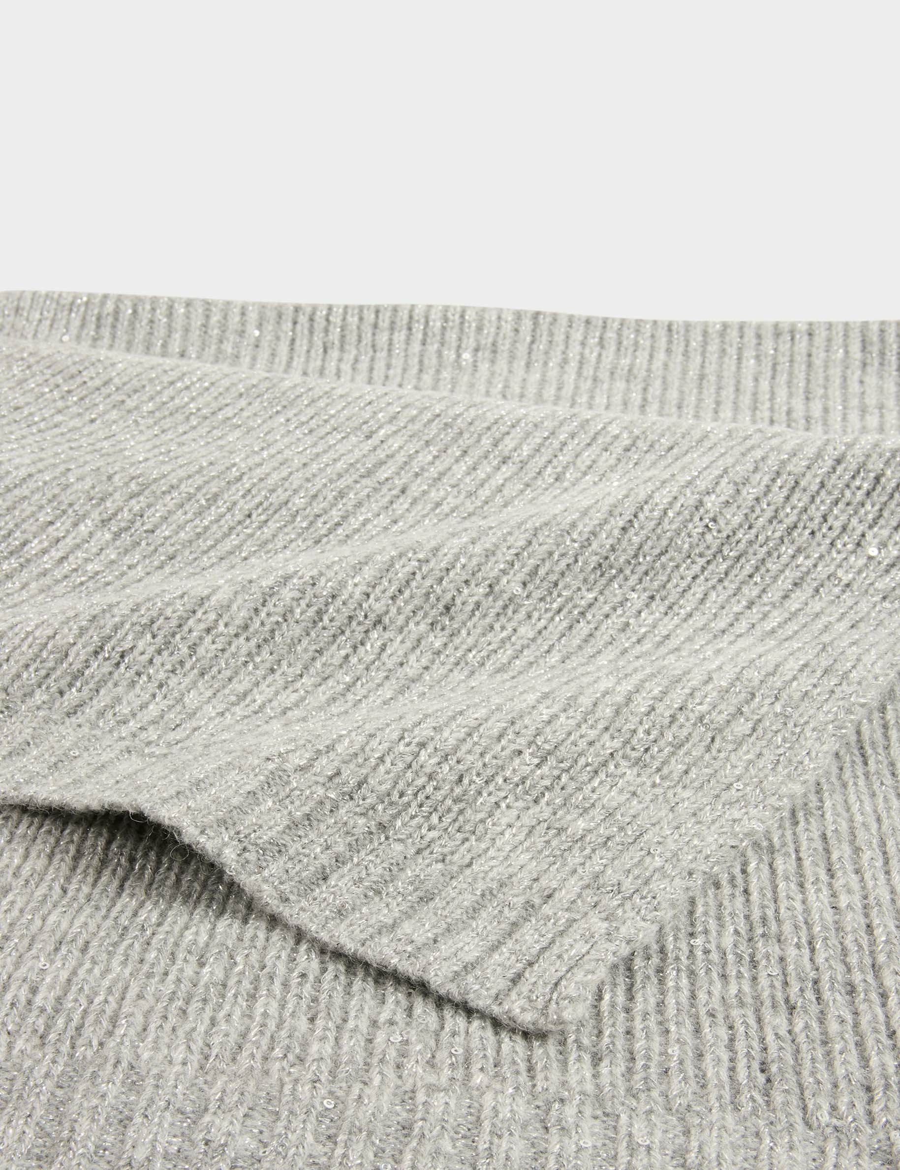 scarf with sequins mid grey women Scarf with sequins mid-grey women