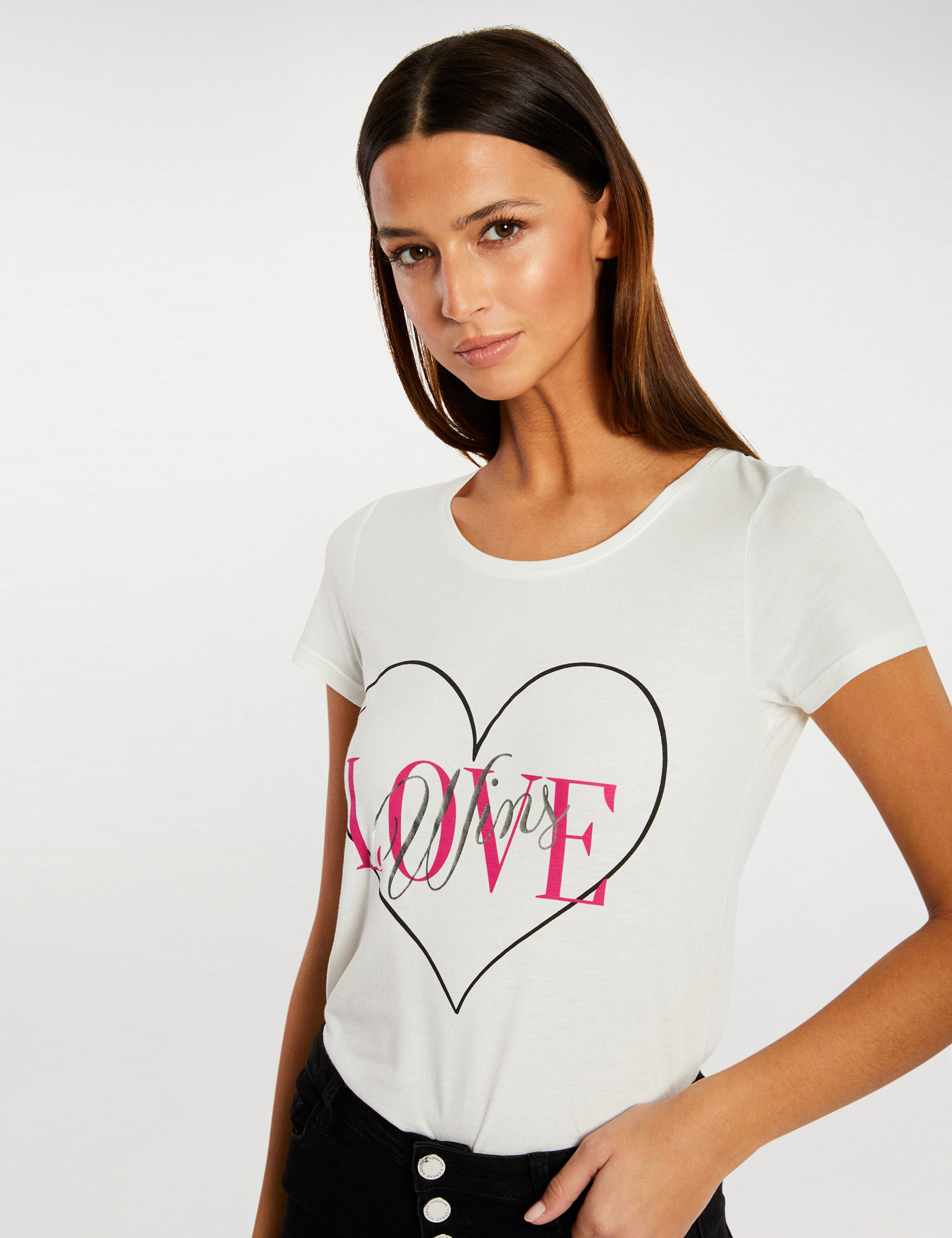 Short-sleeved t-shirt ecru ladies' Short-sleeved t-shirt ecru ladies'