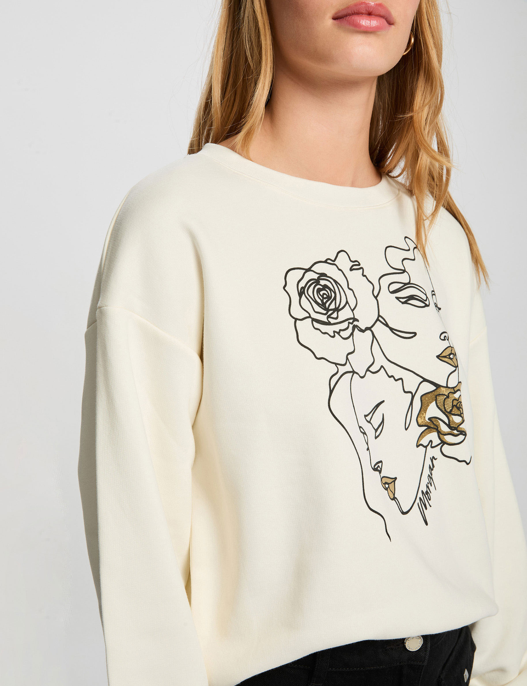 Lightweight knit sweater white women