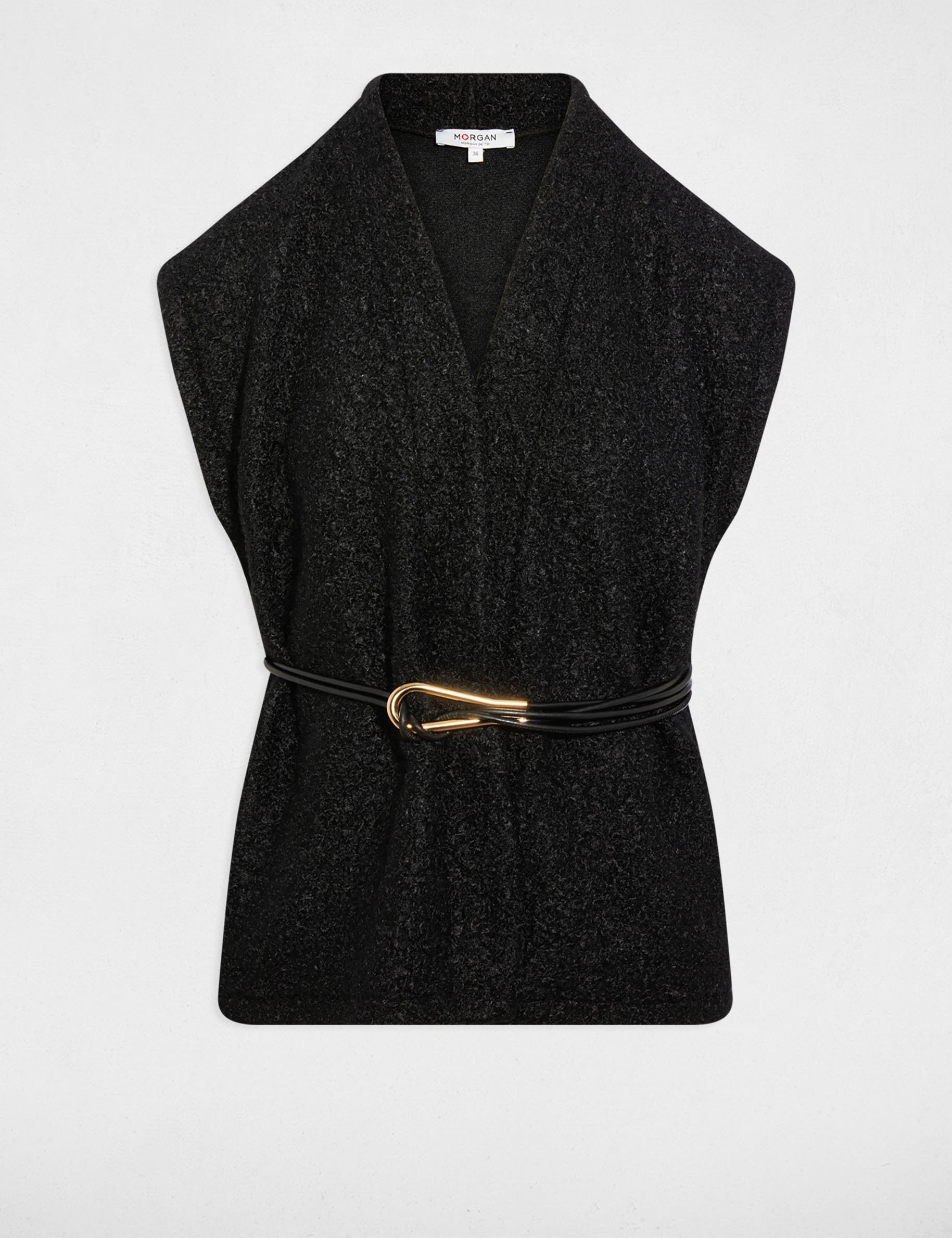 Sleeveless jacket black women