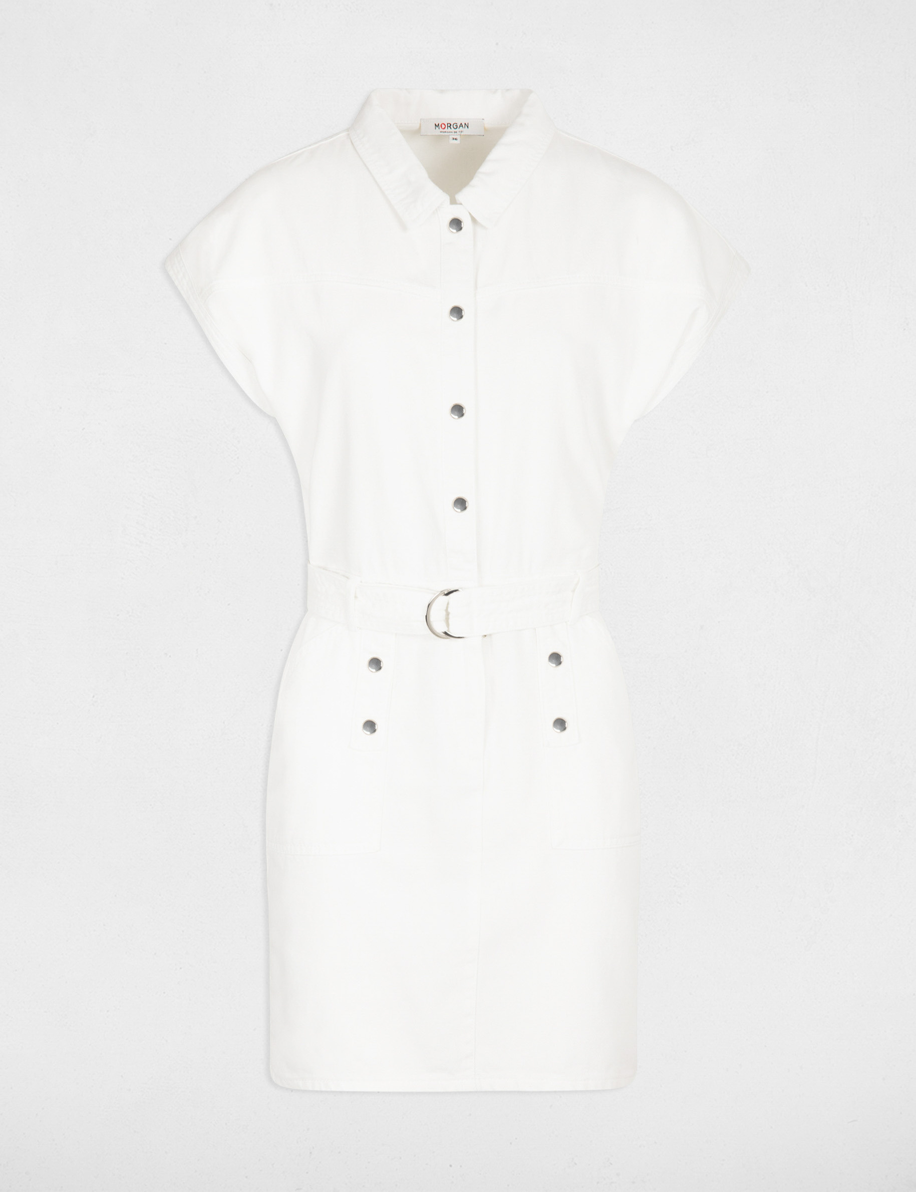 mini fitted denim dress ecru women Mini fitted denim dress ecru women