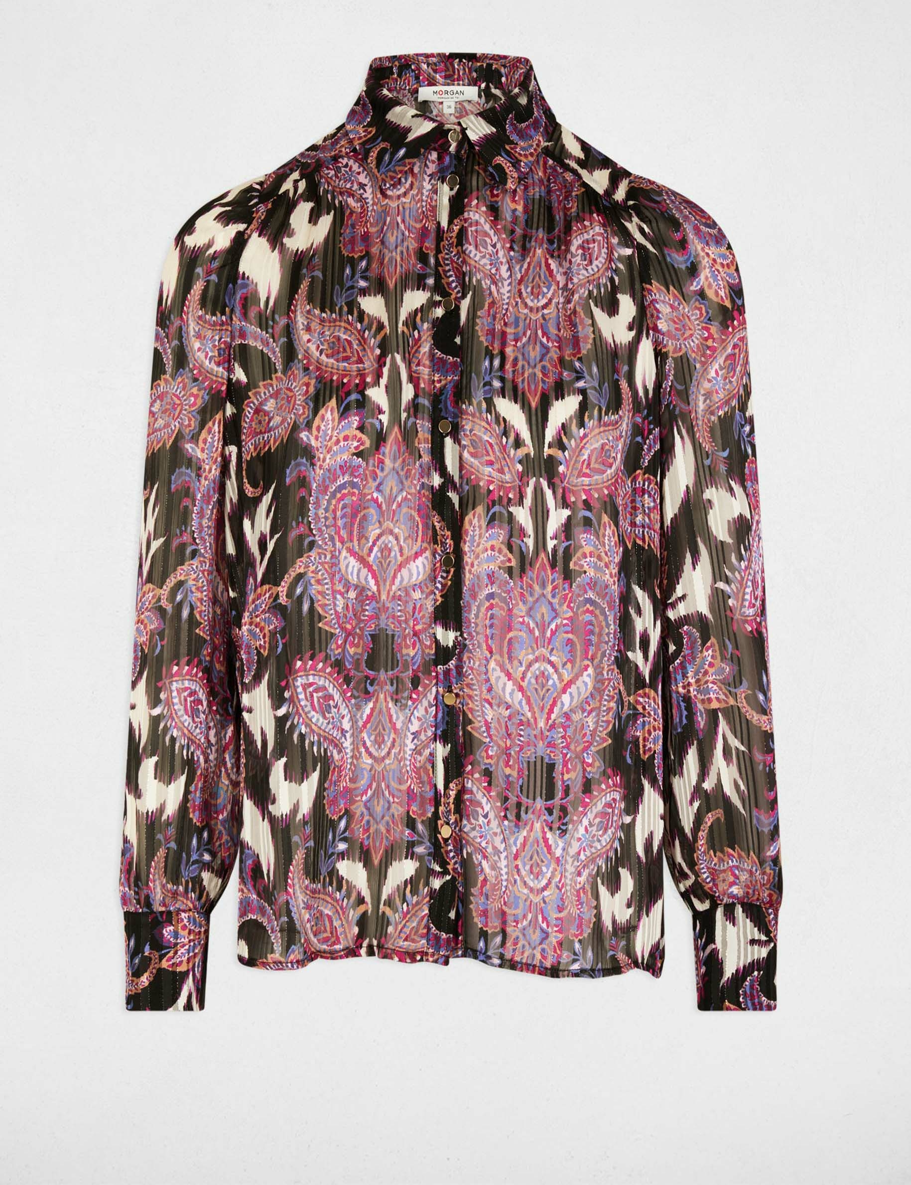 chemise manches longues multicolore femme Chemise manches longues multicolore femme