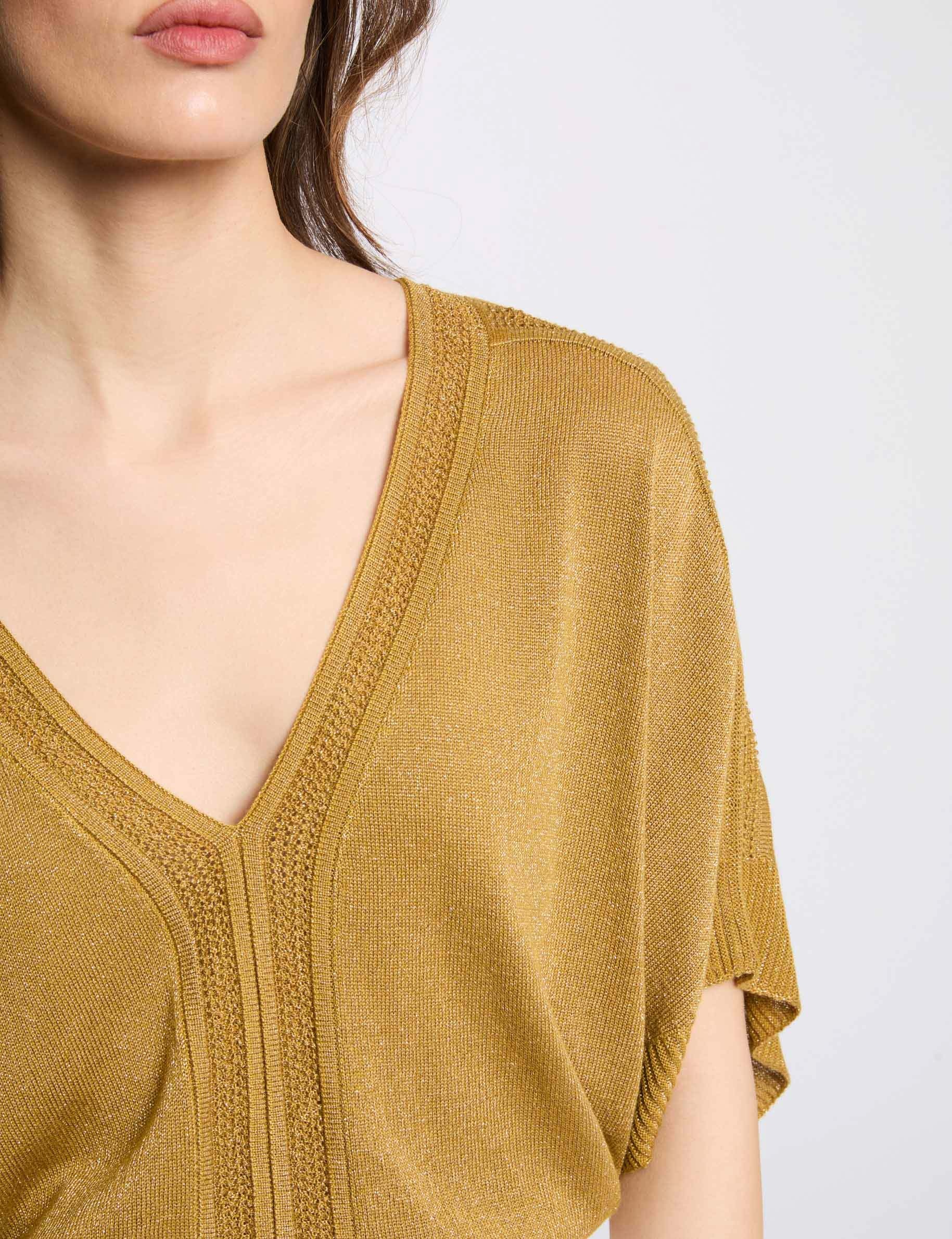 jumper short sleeves mustard yellow women Jumper short sleeves mustard yellow women