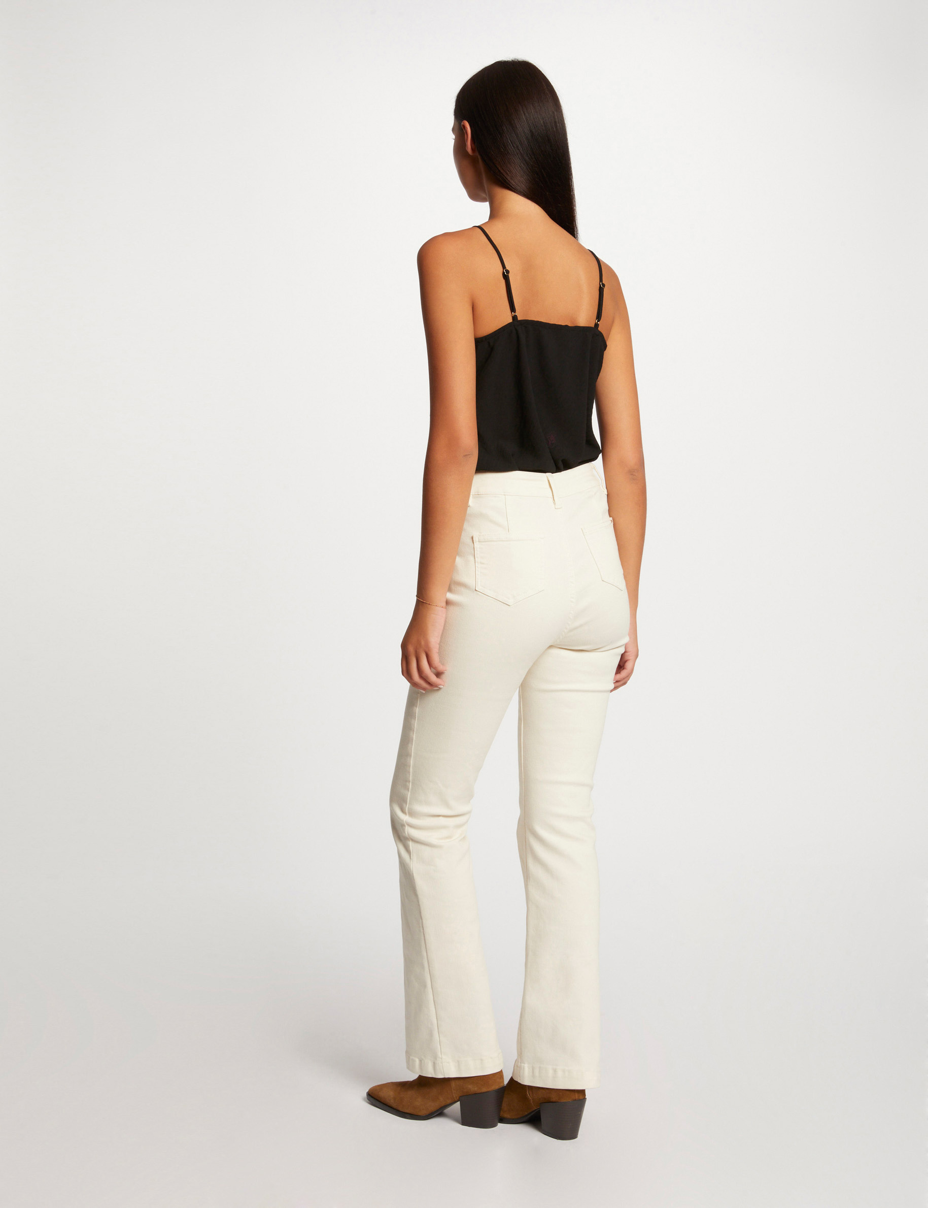 Blouse with thin straps and lace black ladies'