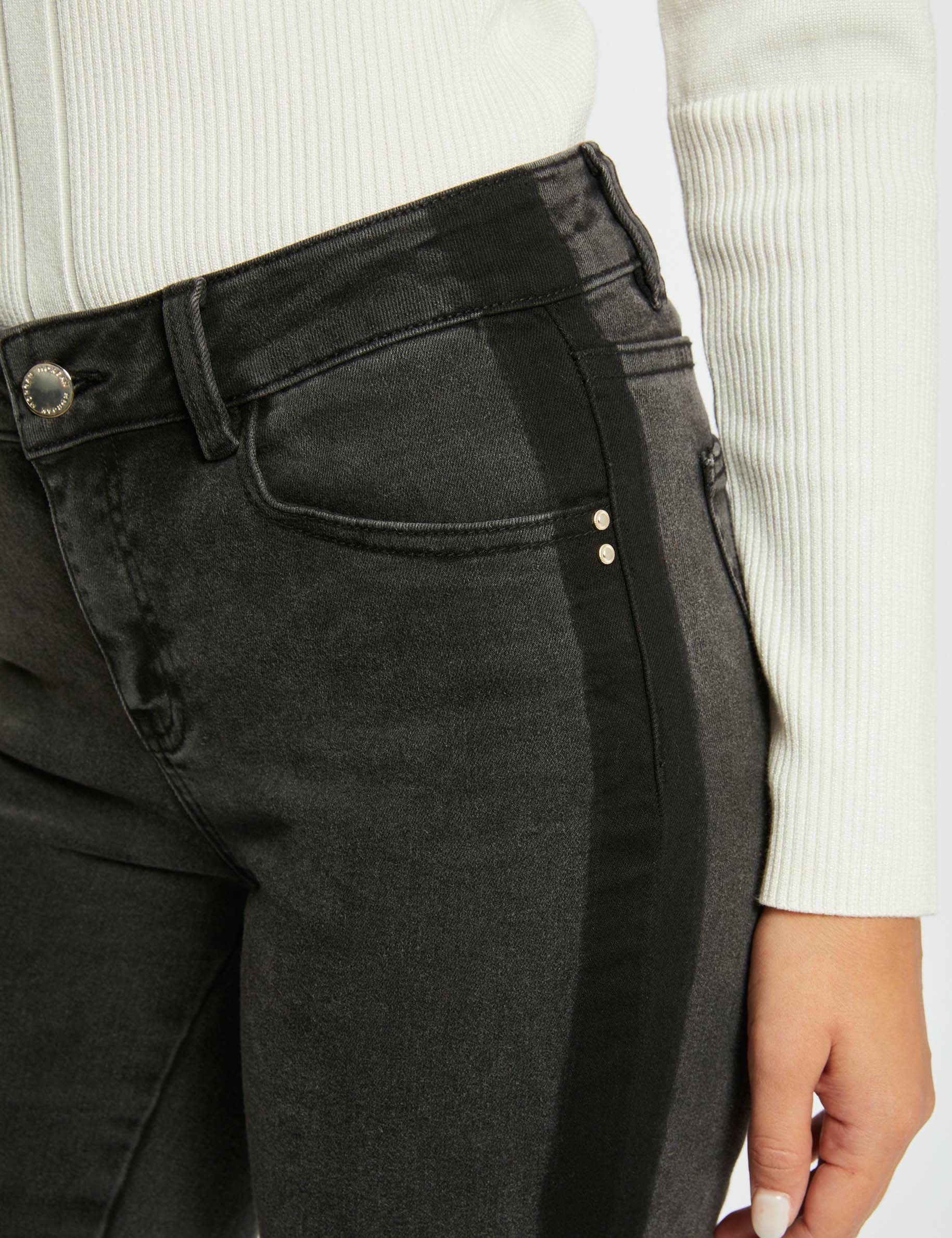 Skinny jeans with side strips mid-grey ladies'