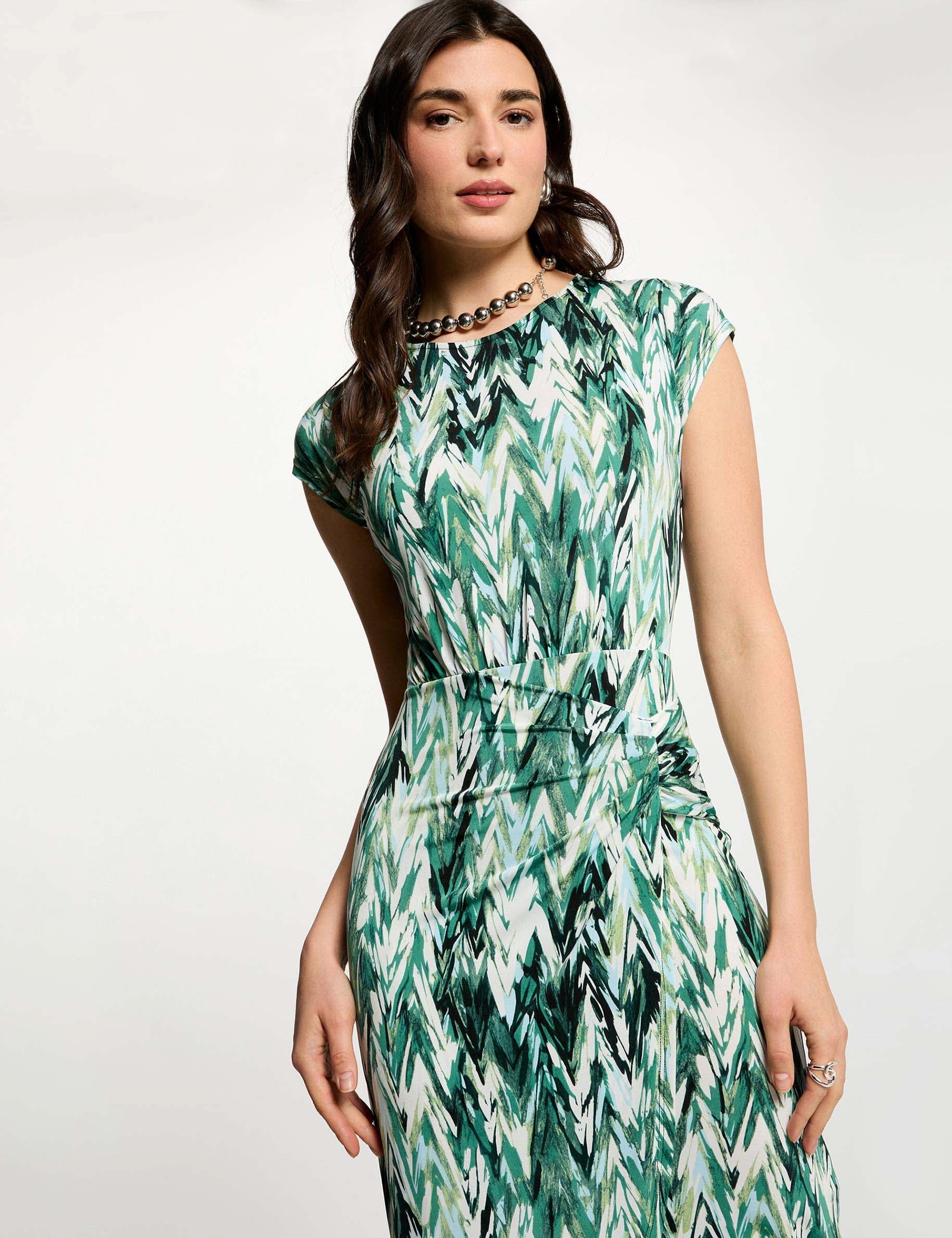 Straight printed dress multicolor women