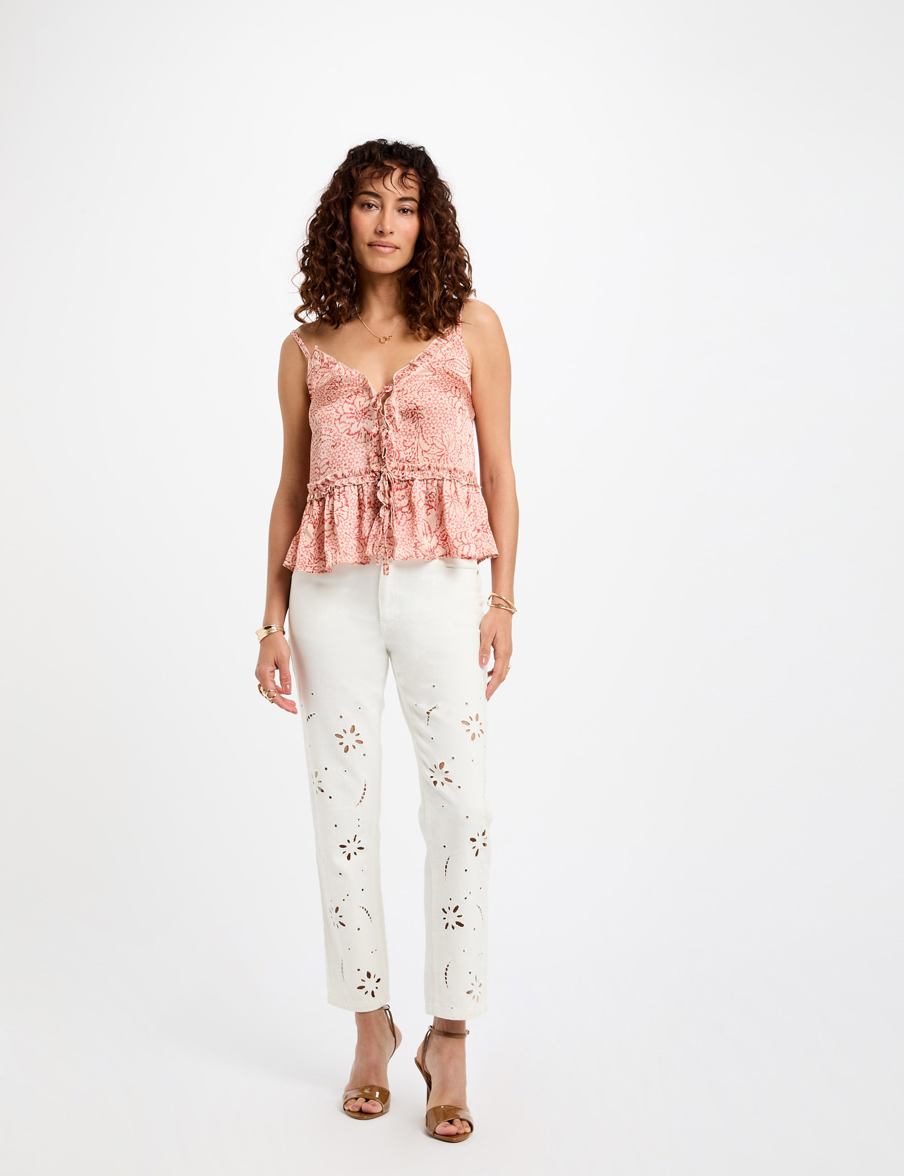 printed top with straps multicolor women Printed top with straps multicolor women