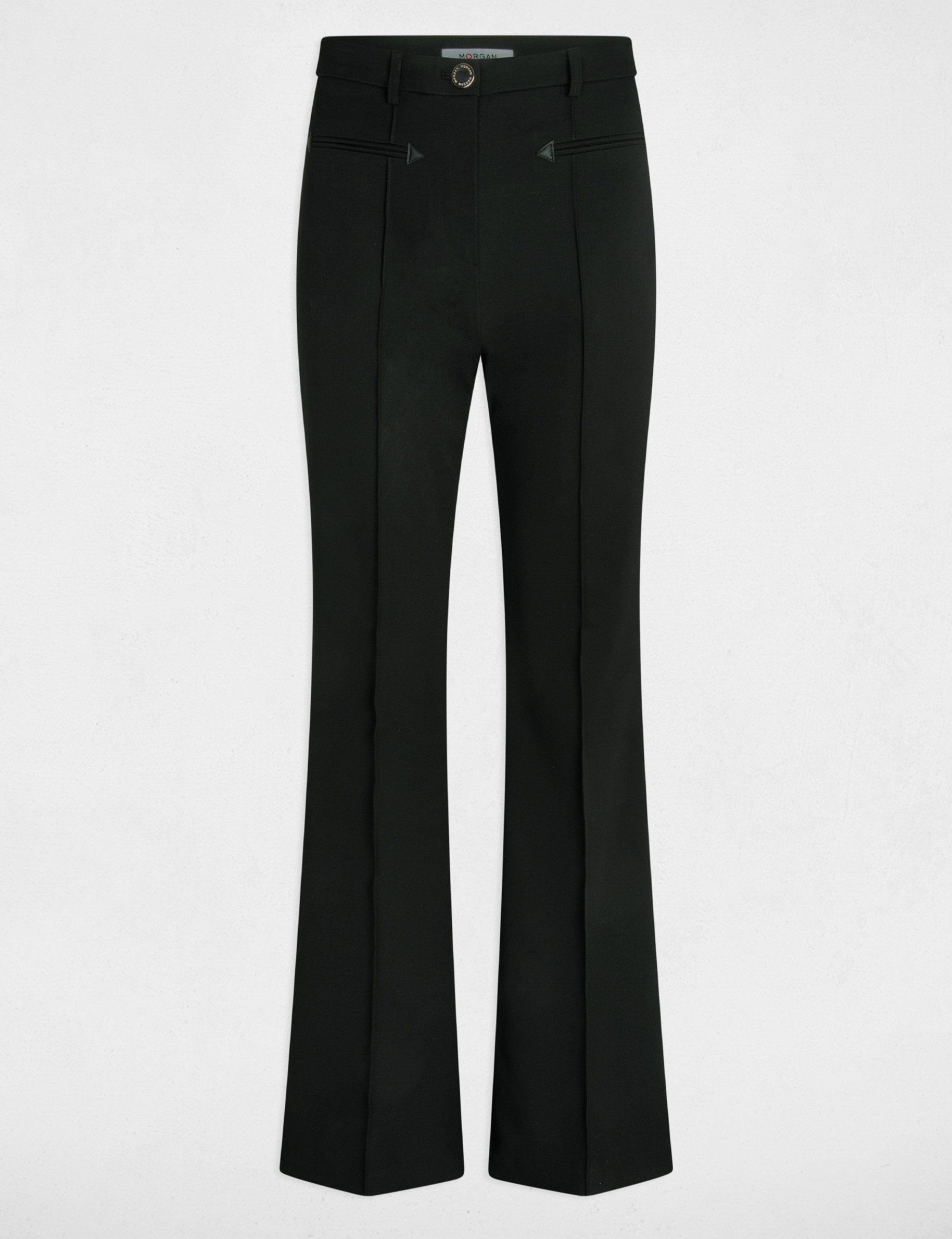 High-waist bootcut trousers black women