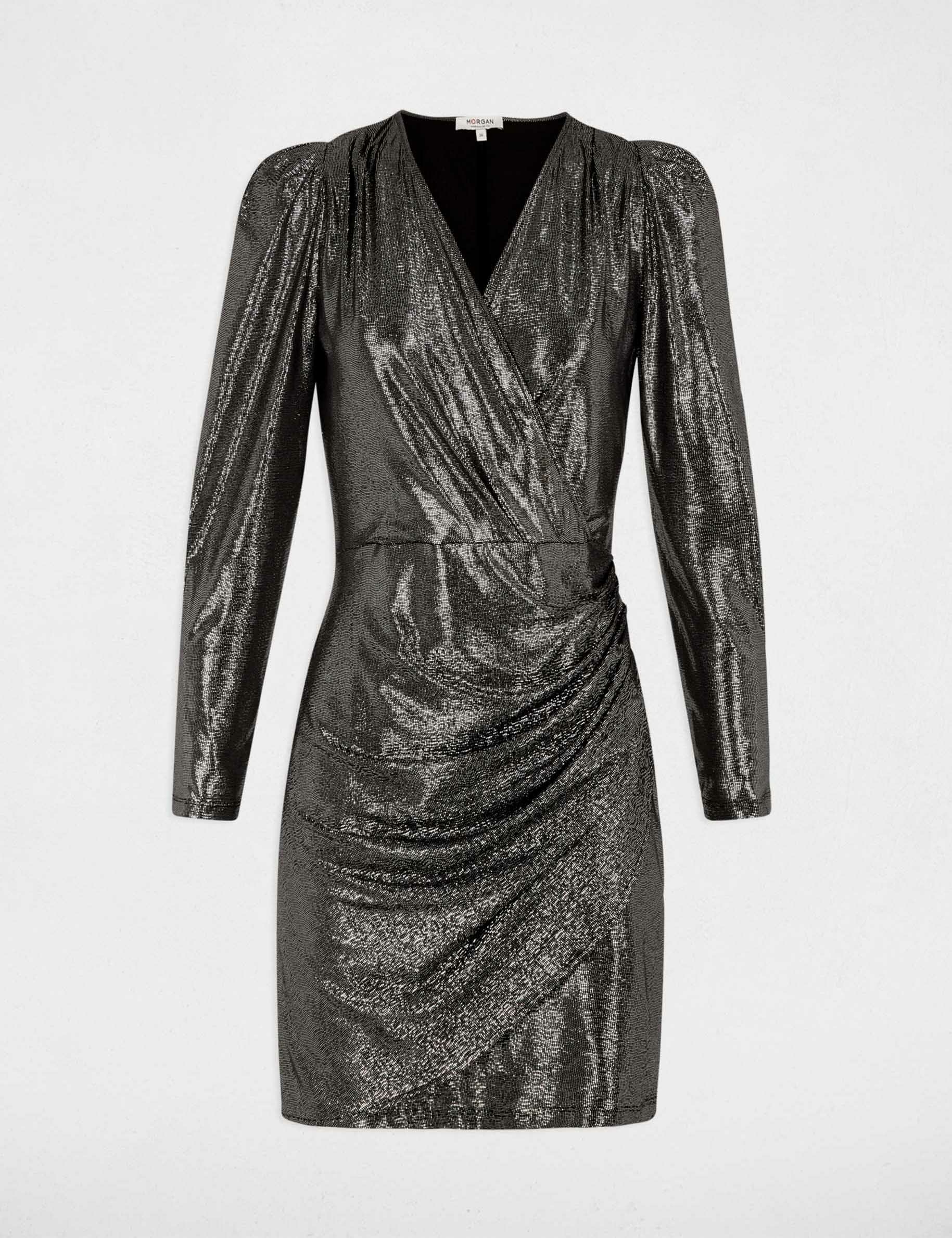 fitted mini metallised dress metal women Fitted mini metallised dress metal women