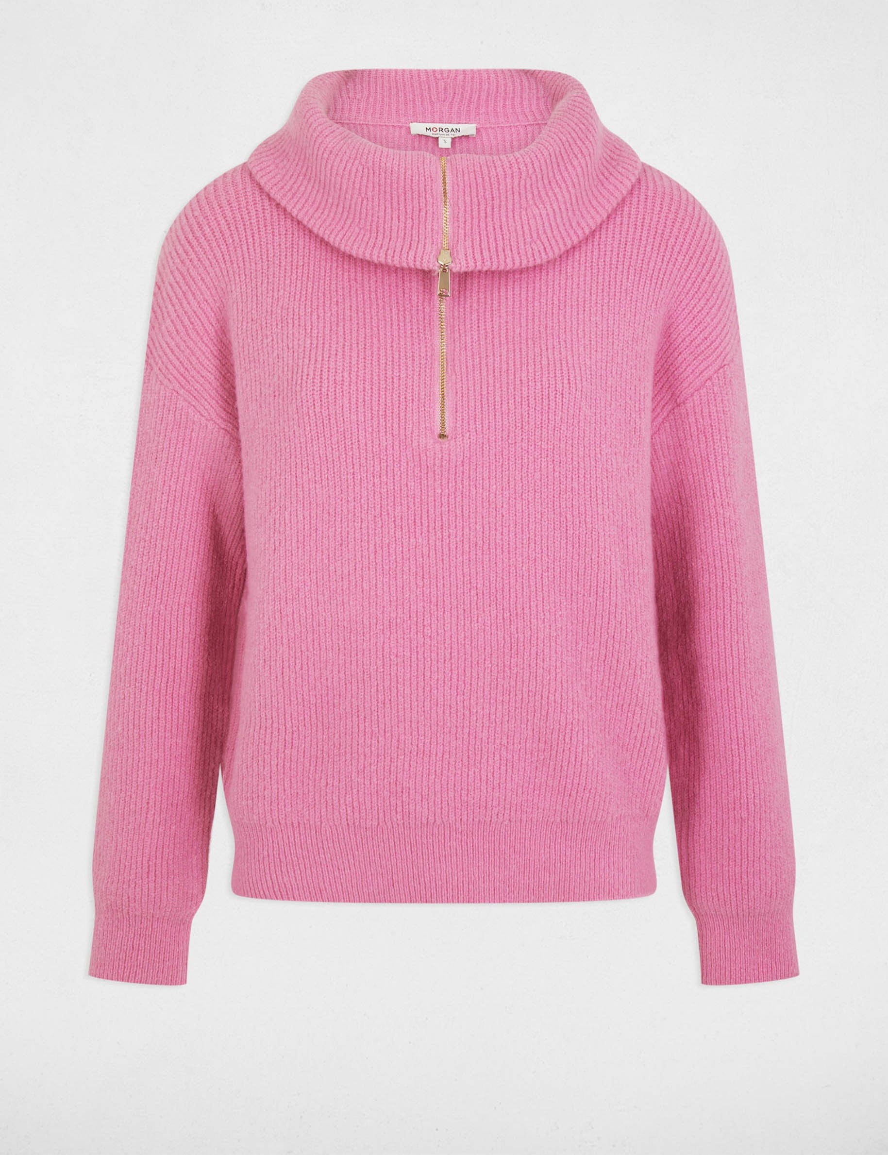 Pink oversized roll neck jumper sales