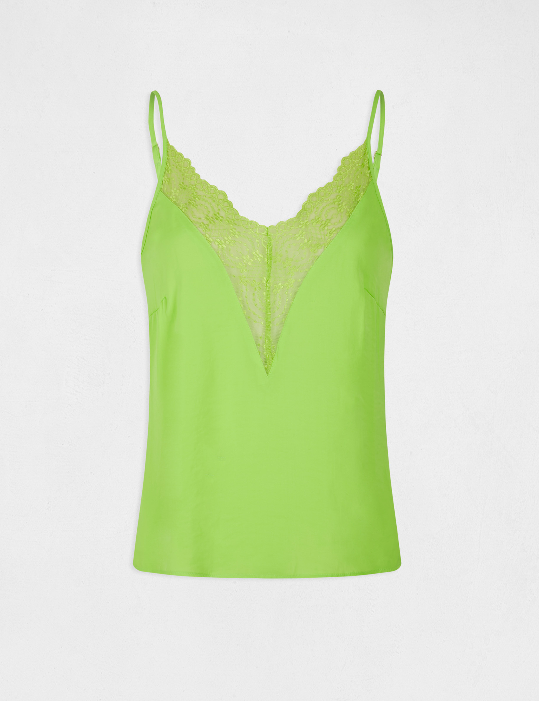 Blouse with thin straps and lace aniseed ladies' Blouse with thin straps and lace aniseed ladies'