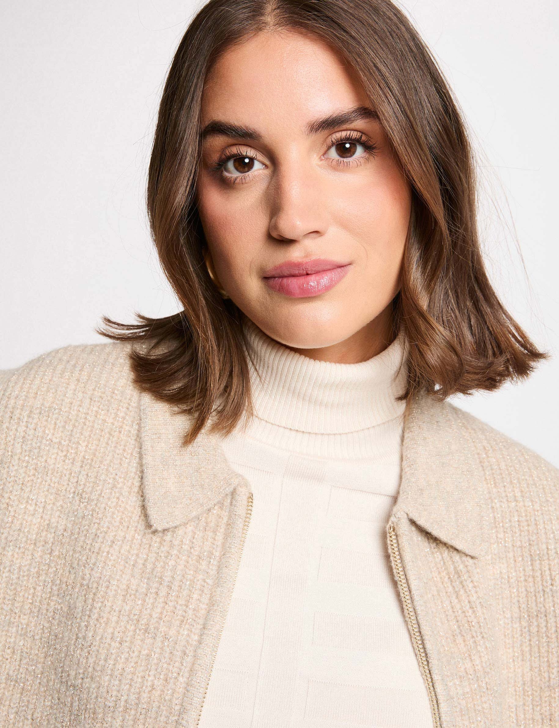 Sleeveless cardigan cream women