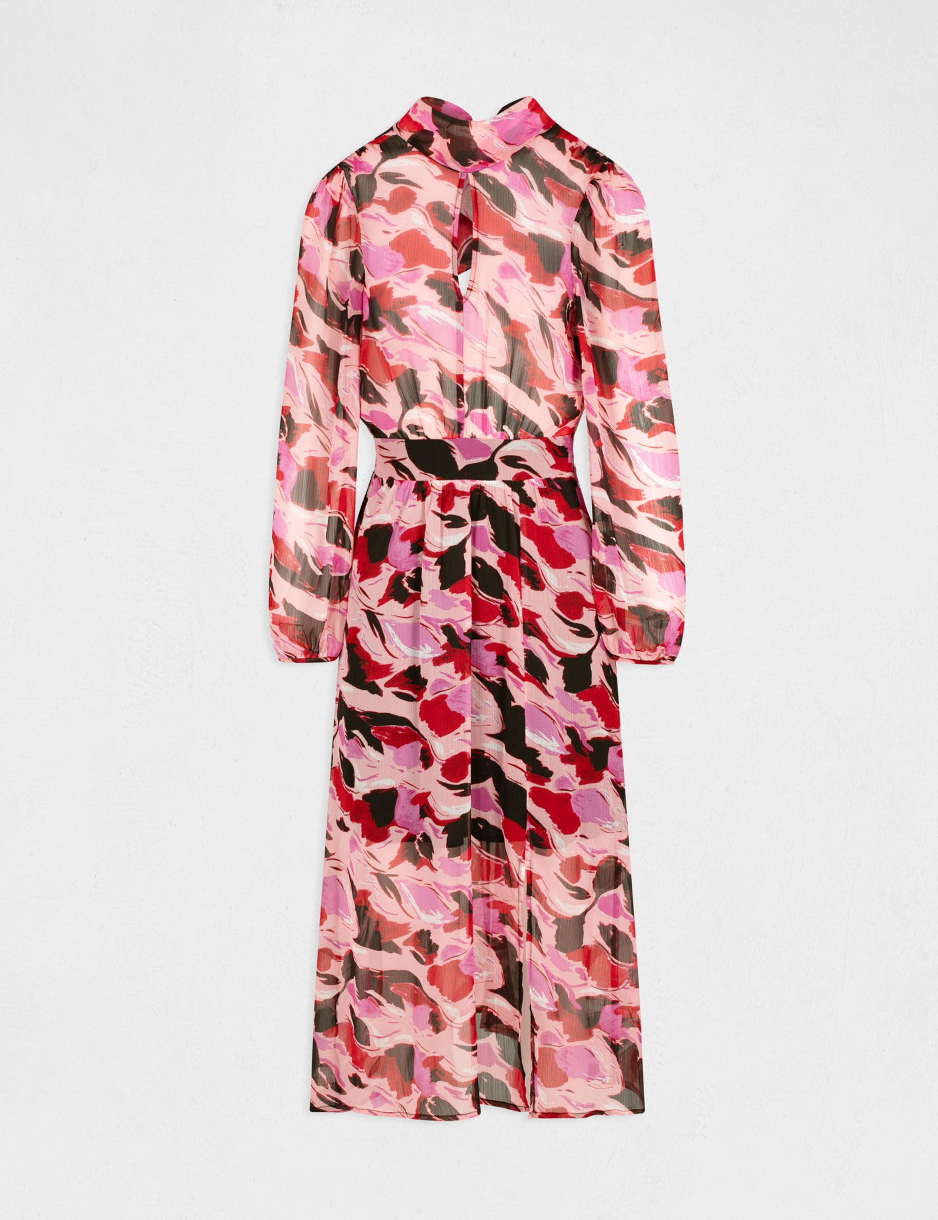 Midi straight dress abstract print multico ladies'