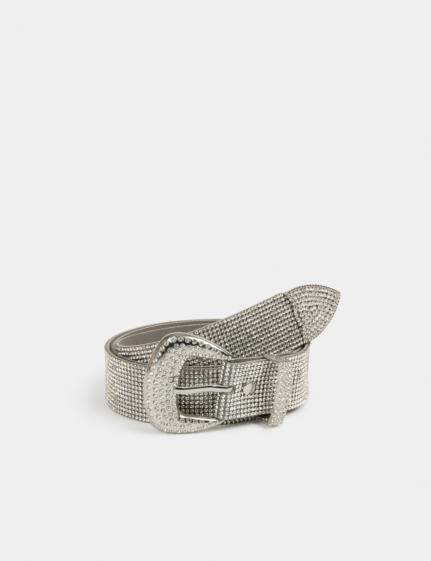 belt with rhinestones silver color women Belt with rhinestones silver color women