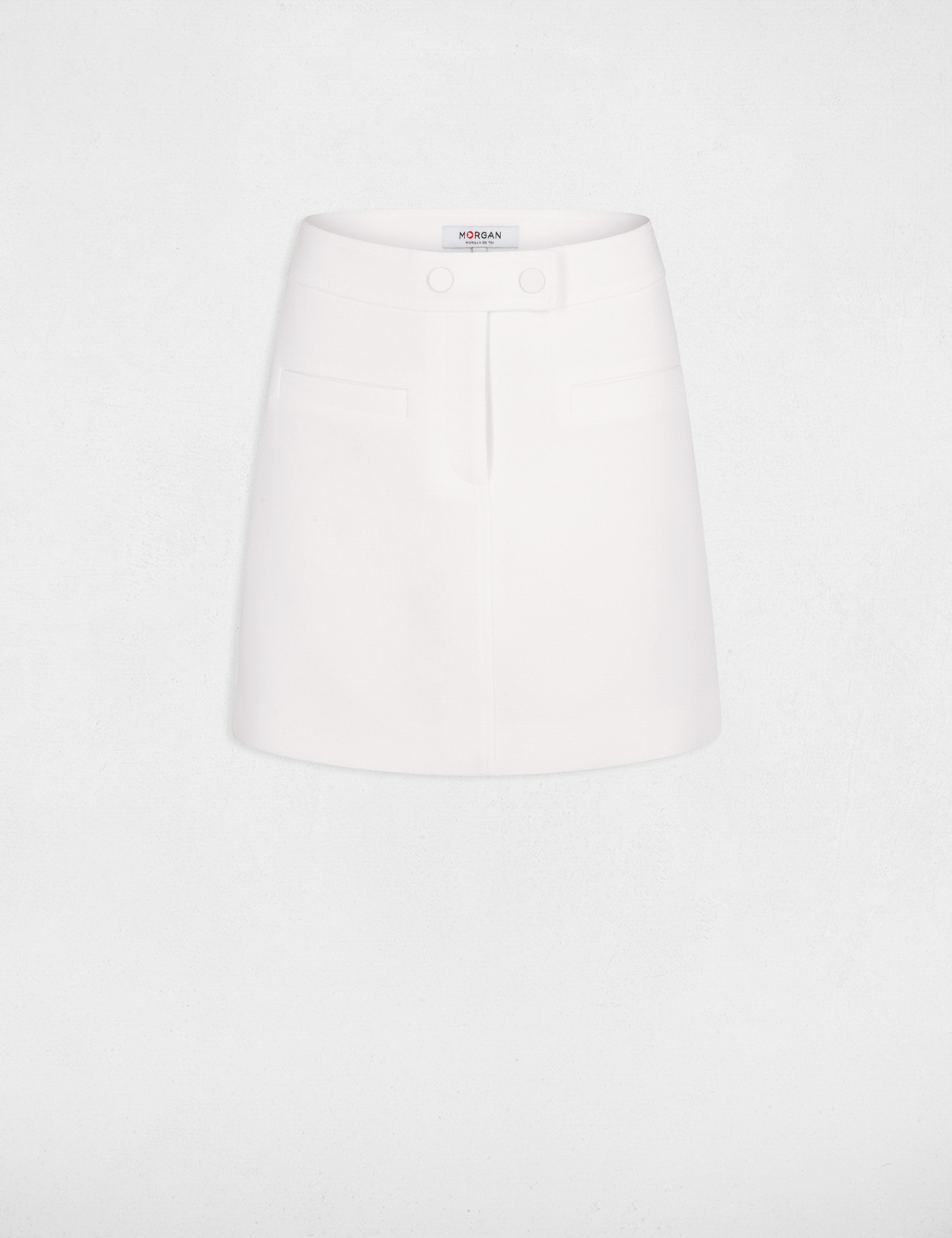 High-waisted A-line skirt ecru ladies' High-waisted A-line skirt ecru ladies'