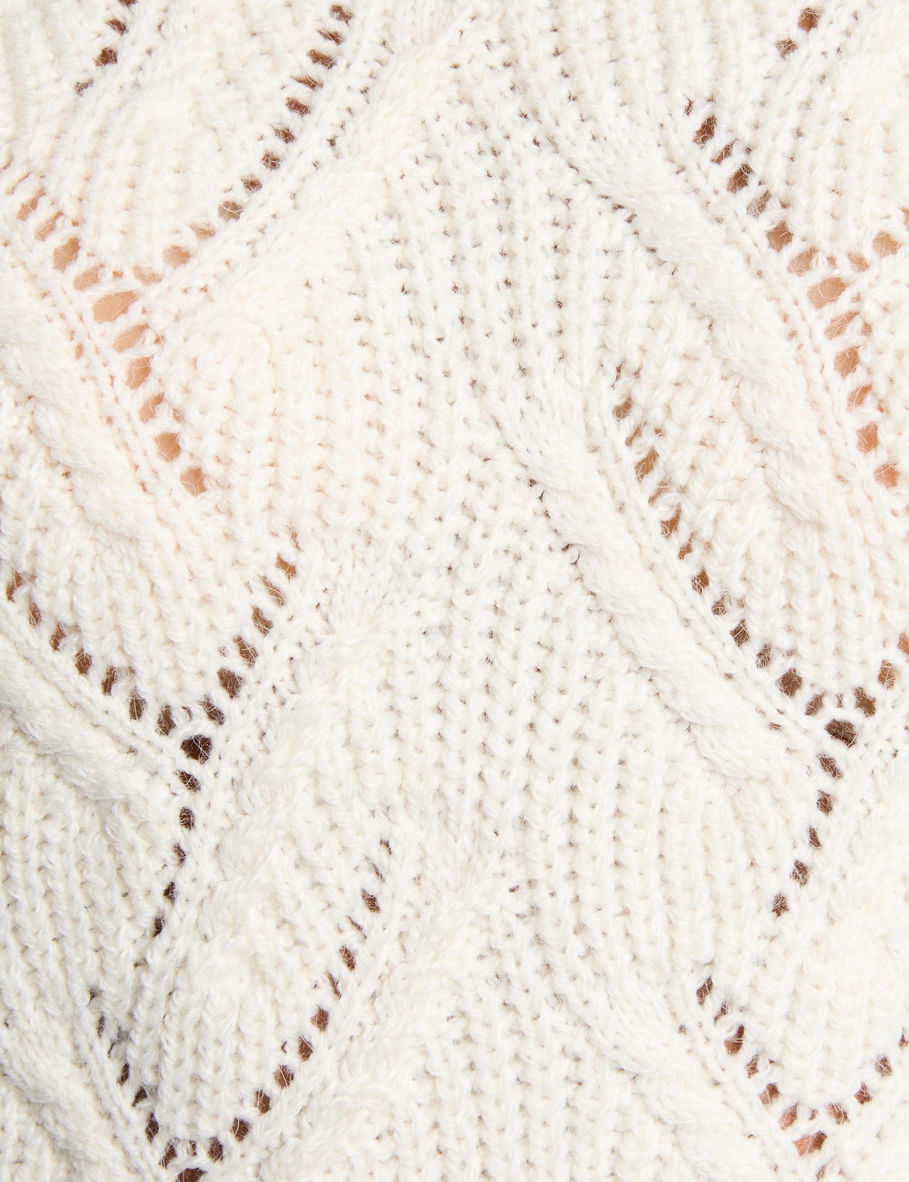 fancy knit sweater ivory women null