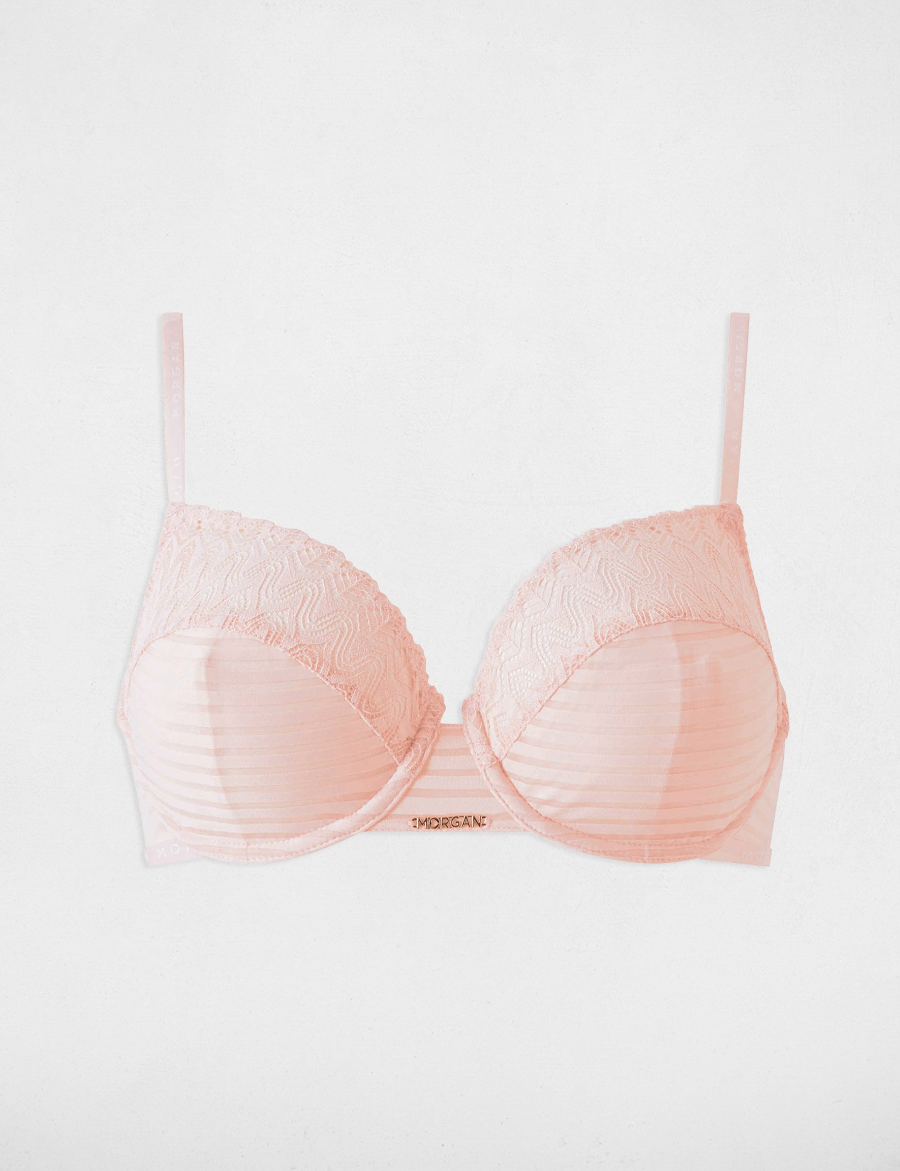 Balconette bra pale pink ladies'