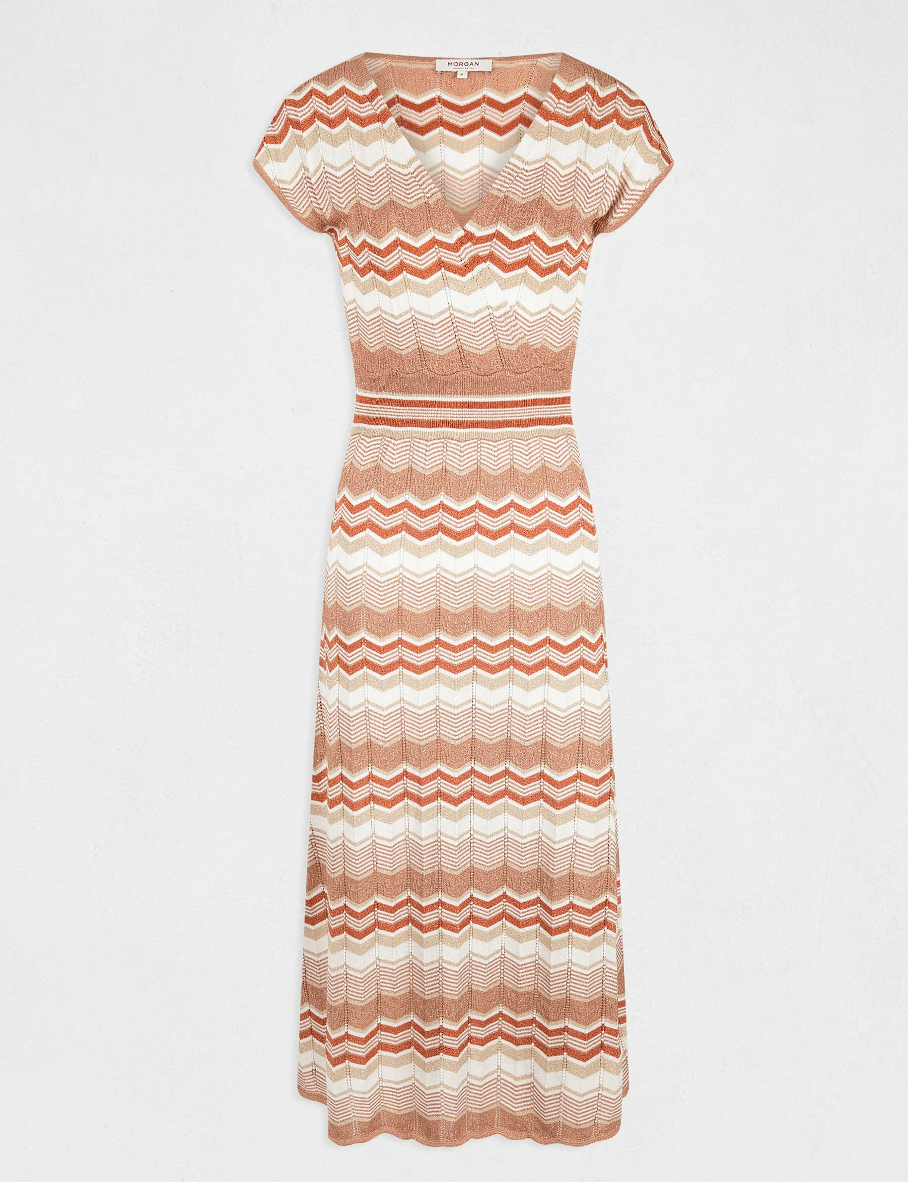 Maxi straight jumper dress chevron print antique pink ladies' Maxi straight jumper dress chevron print antique pink ladies'