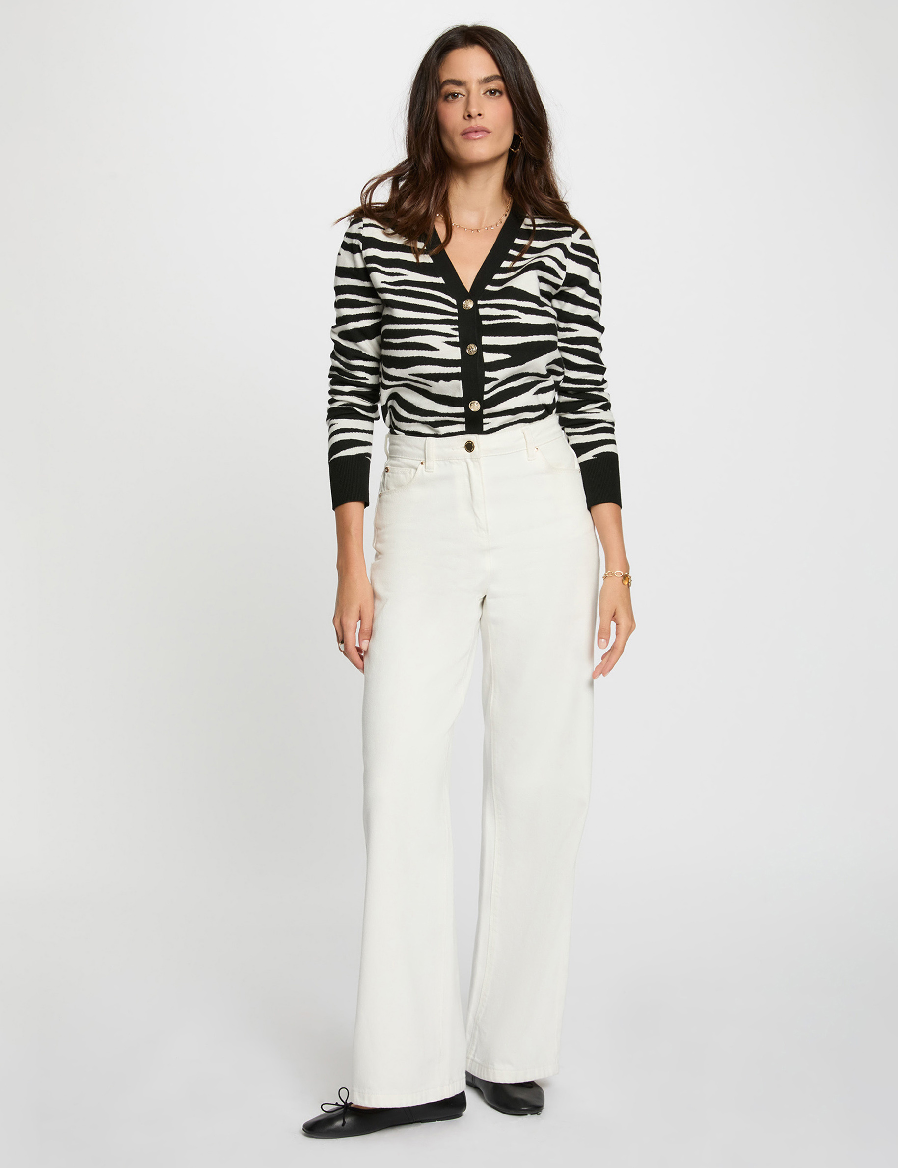 gilet cropped col v noir femme Gilet cropped col v noir femme
