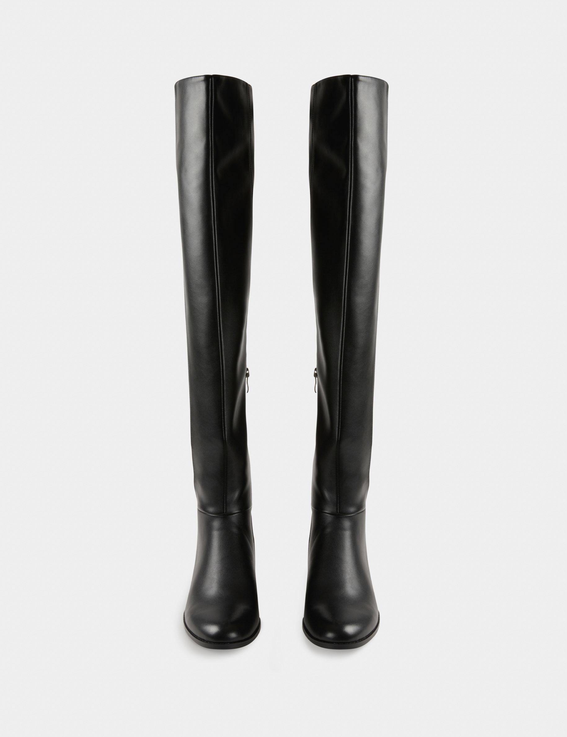 Over the knee zipped boots black ladies' | Morgan