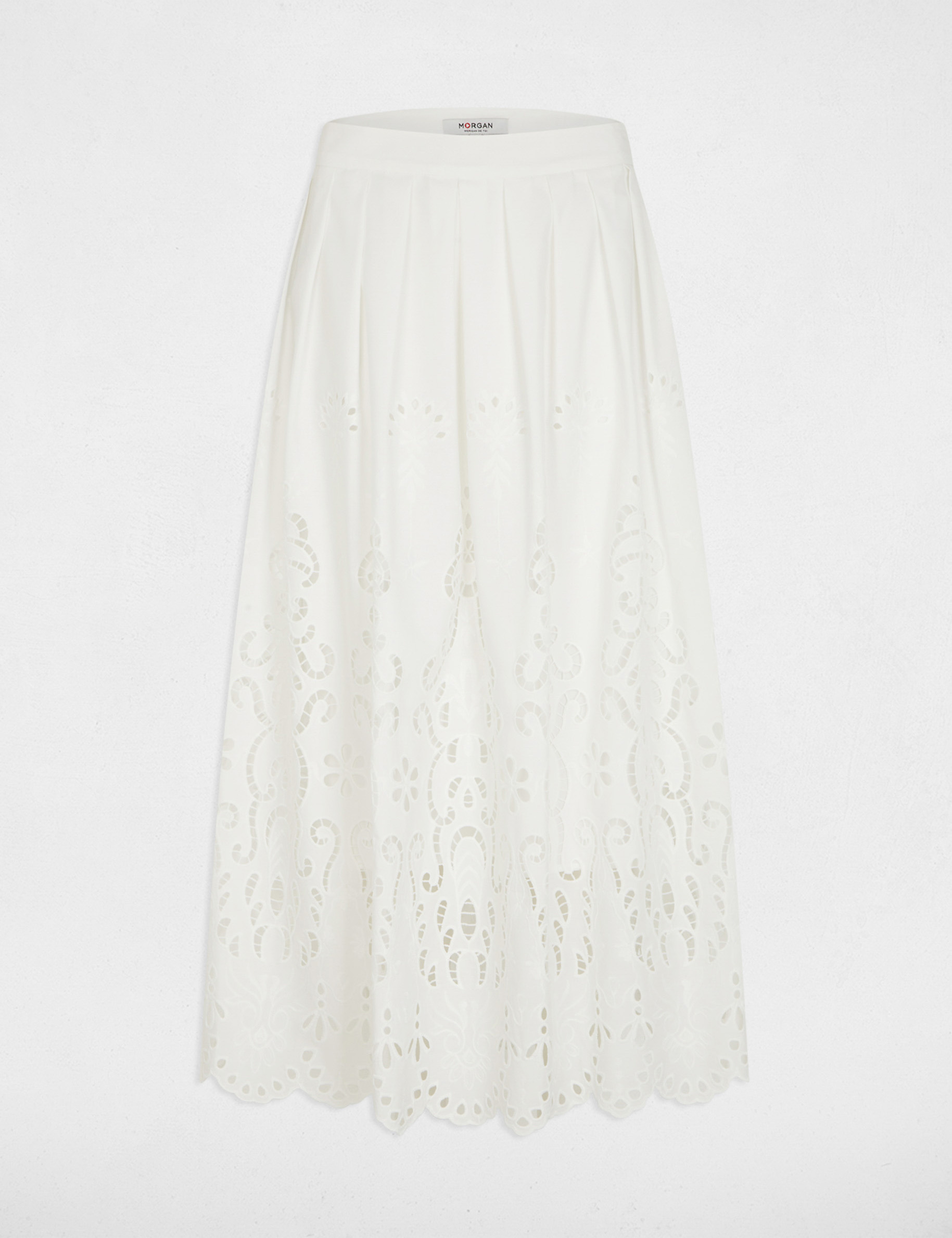 Flared long skirt white women