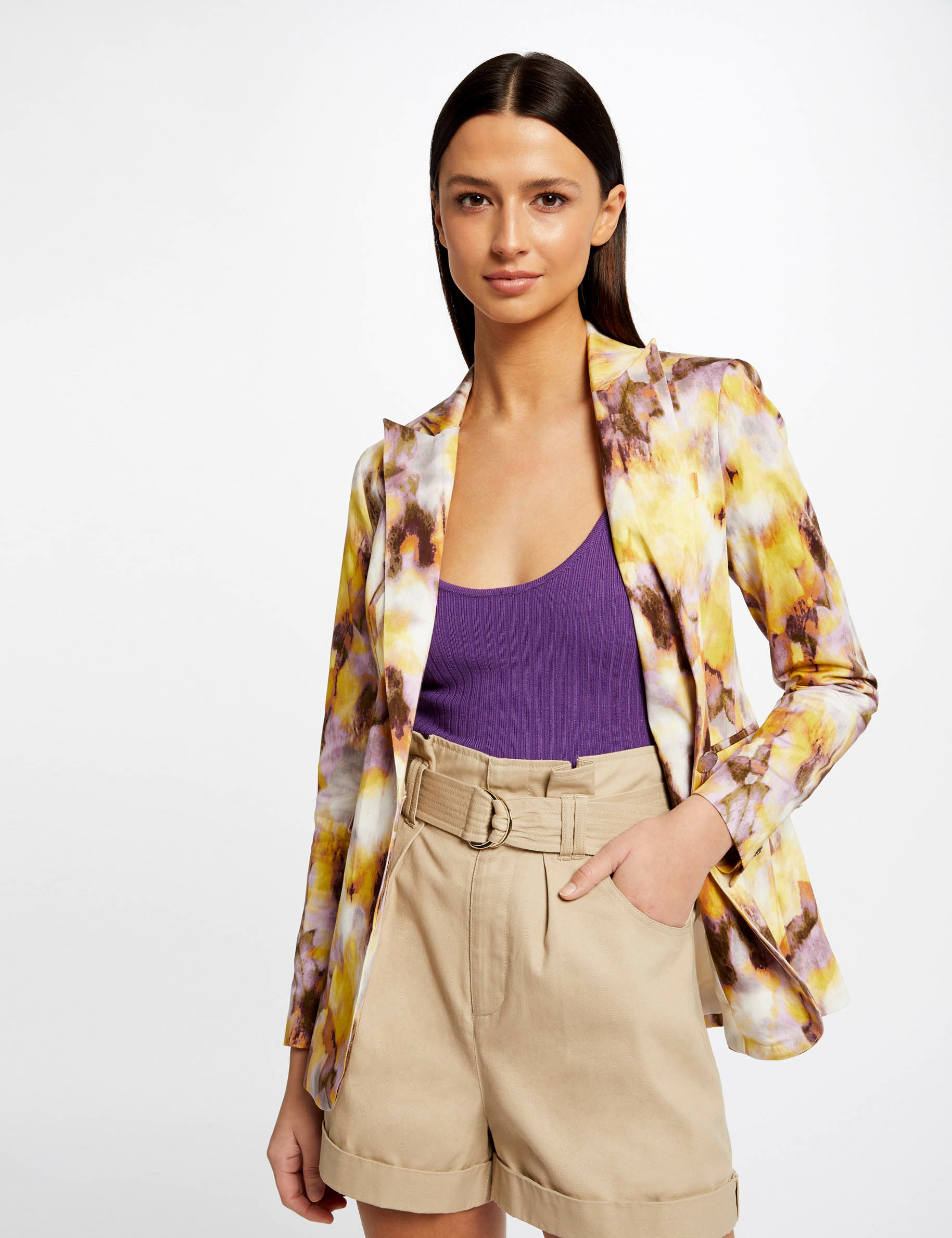 Straight jacket abstract print multico ladies' Straight jacket abstract print multico ladies'