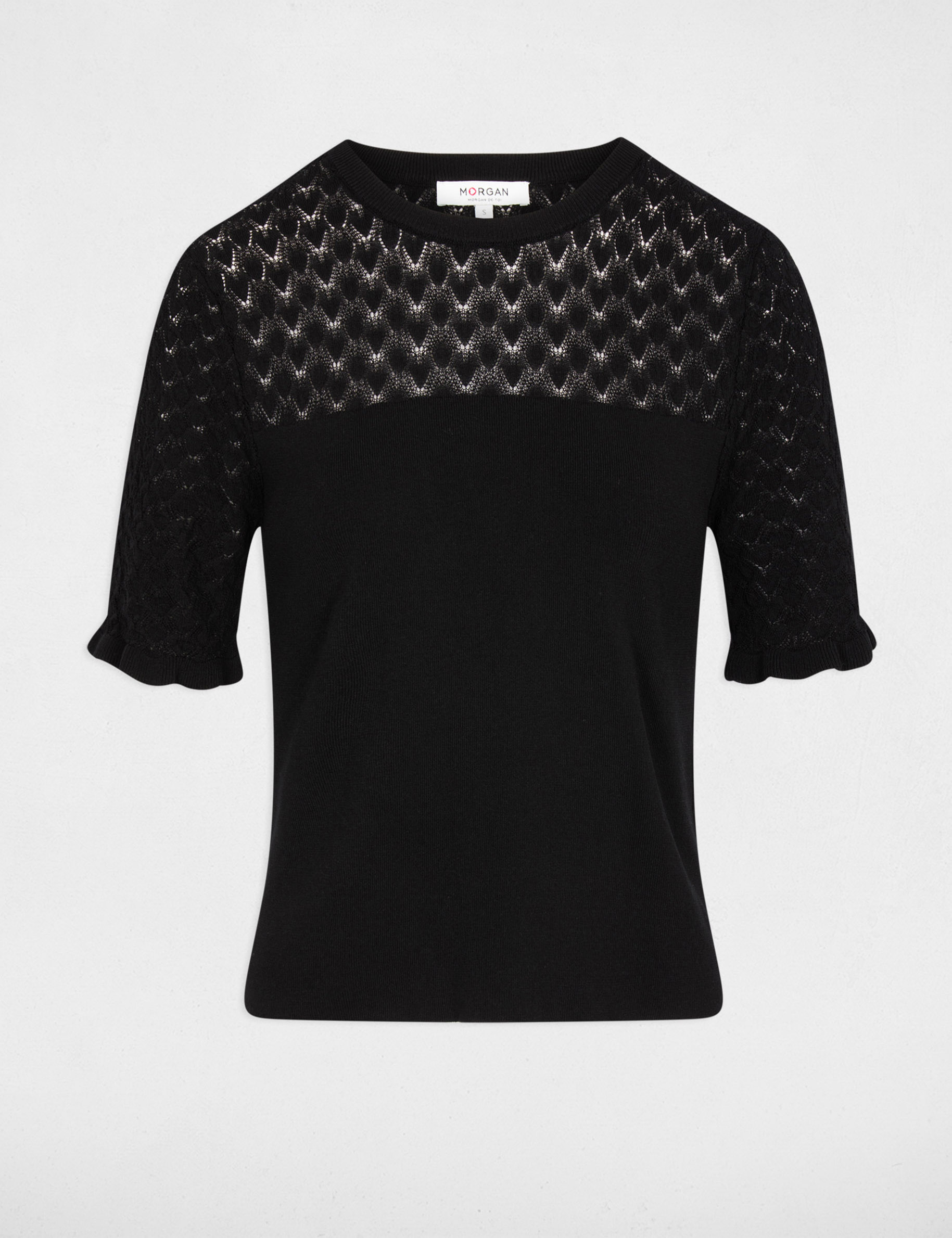 Short-sleeve sweater black women