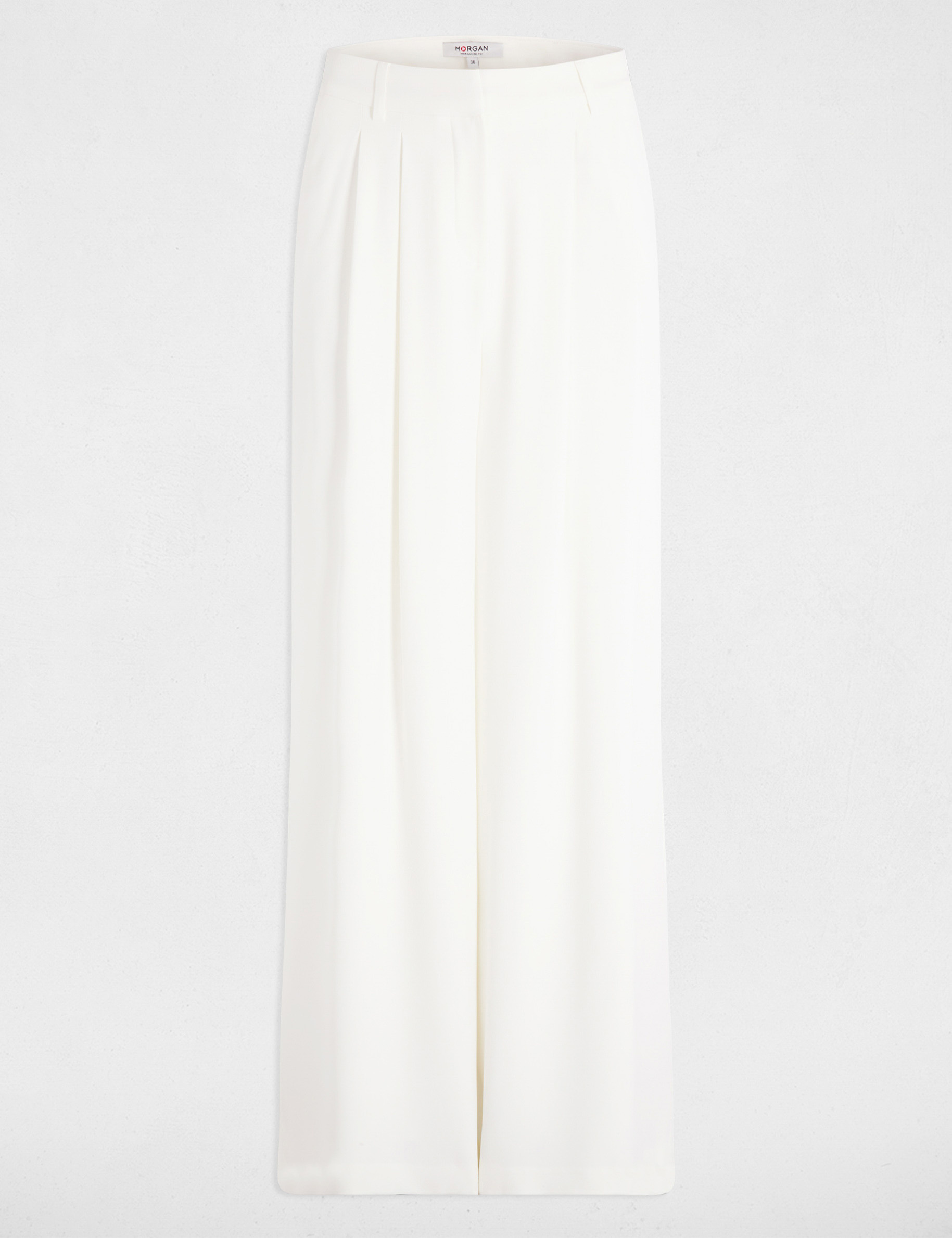 Flowy wide-leg trousers white women