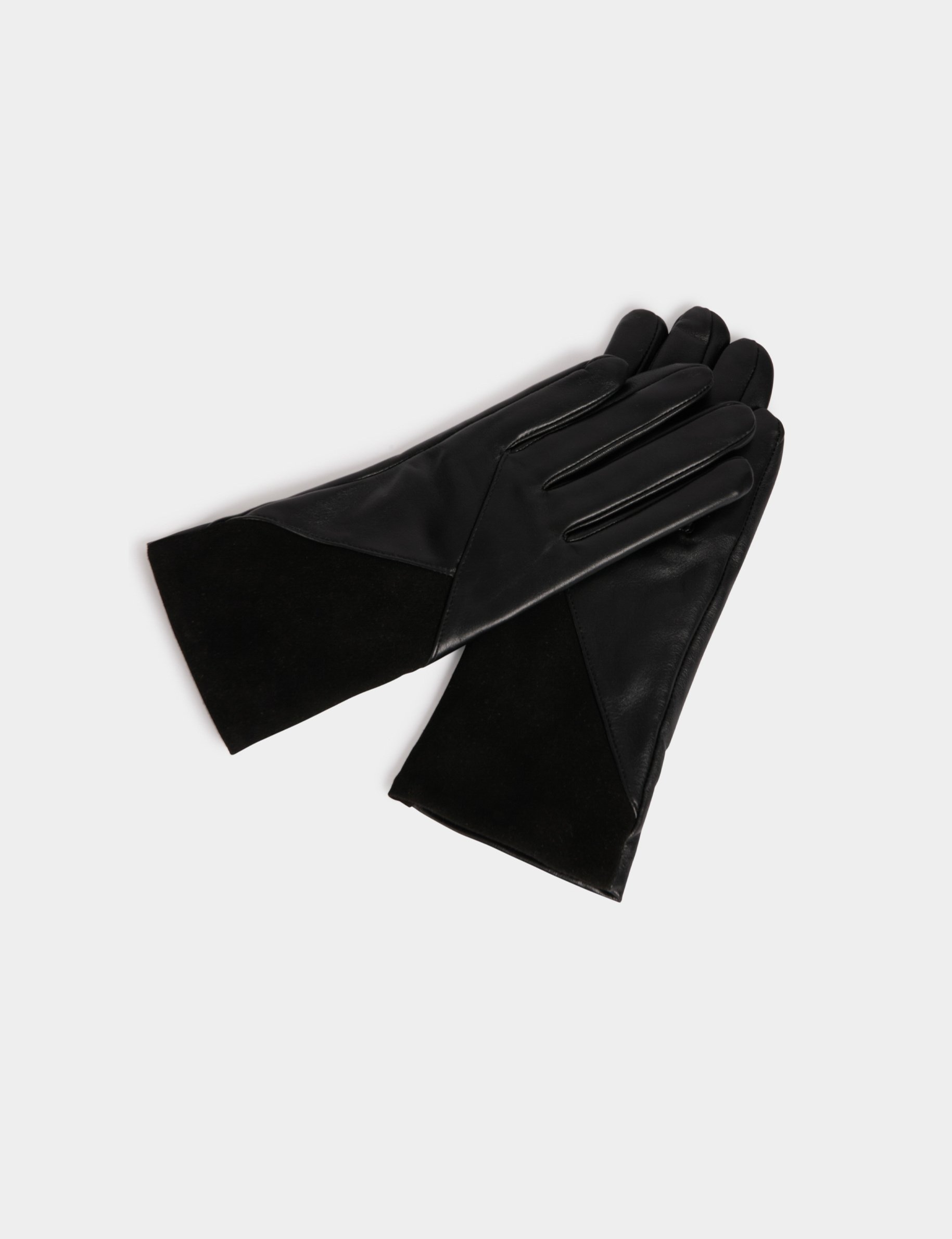 Two-tone gloves black women