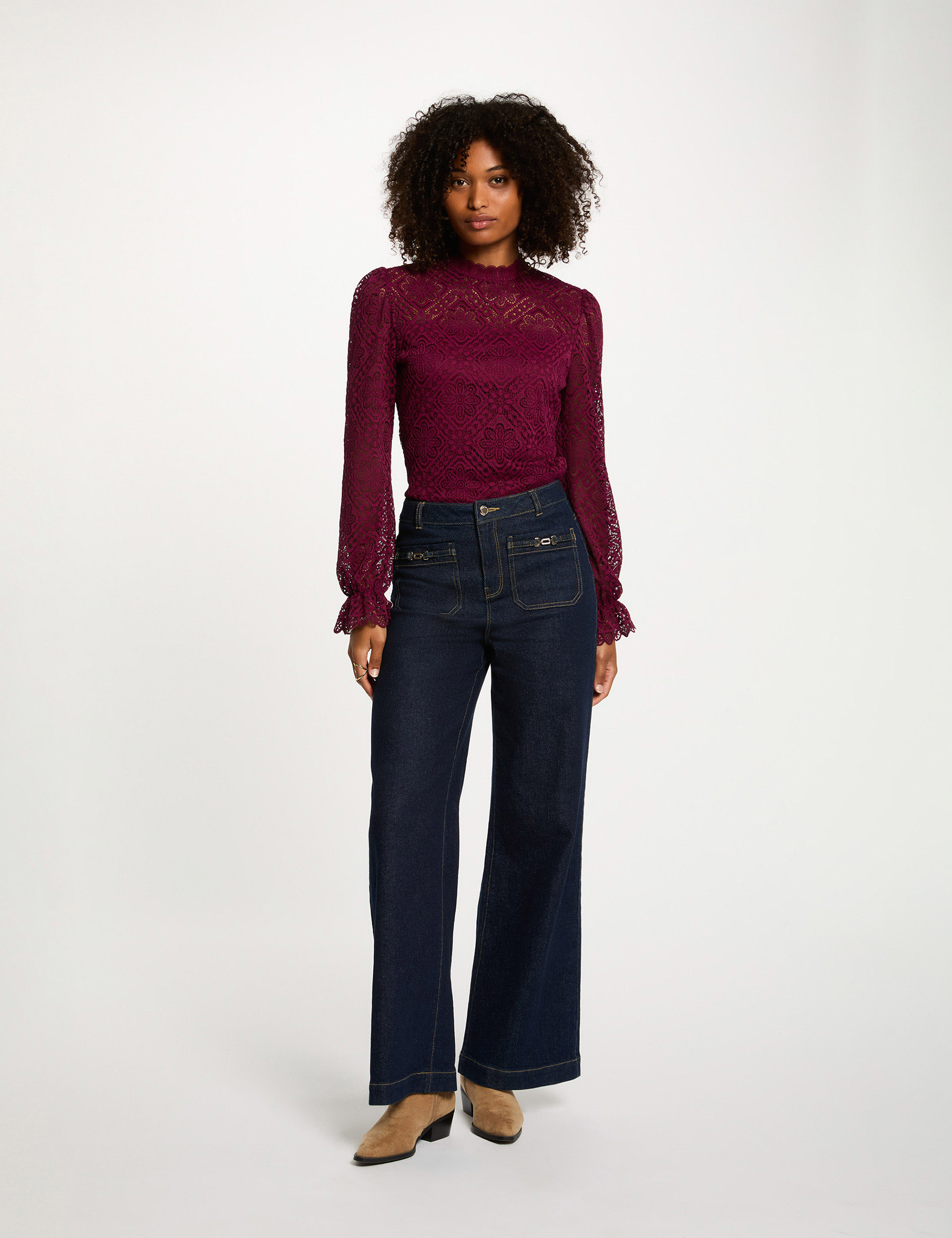 long sleeved t shirt plum women Long-sleeved t-shirt plum women
