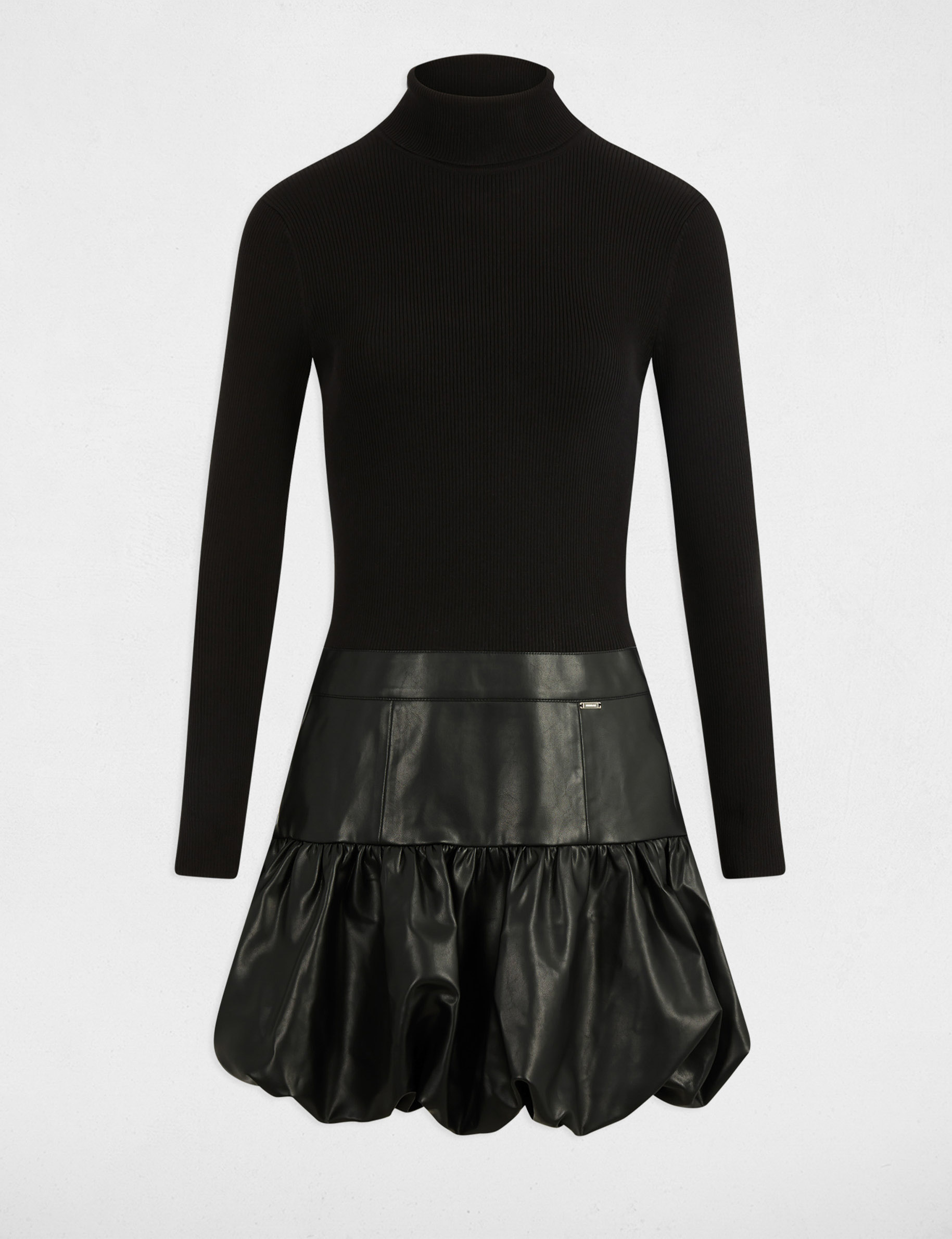 Short dress with high neck black women