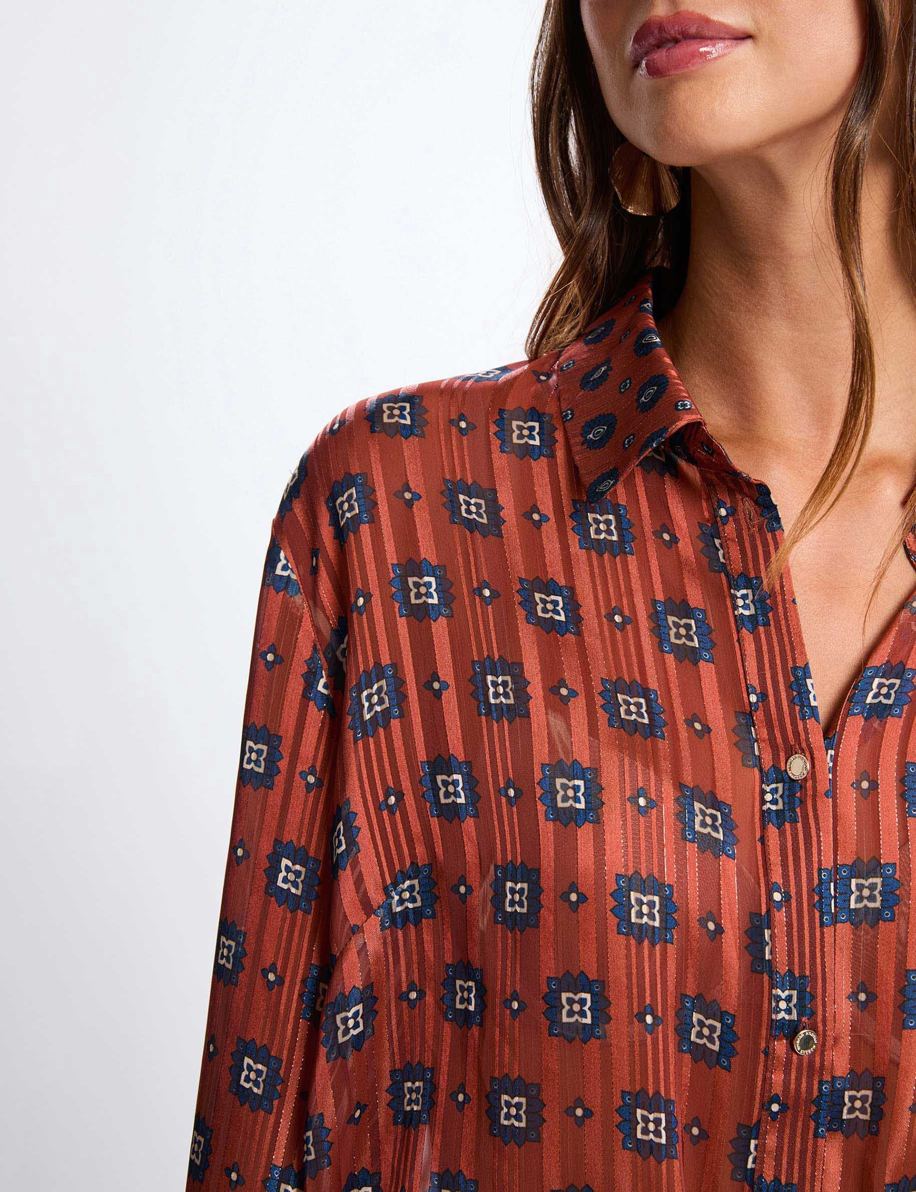 Flowy printed shirt multicolor women
