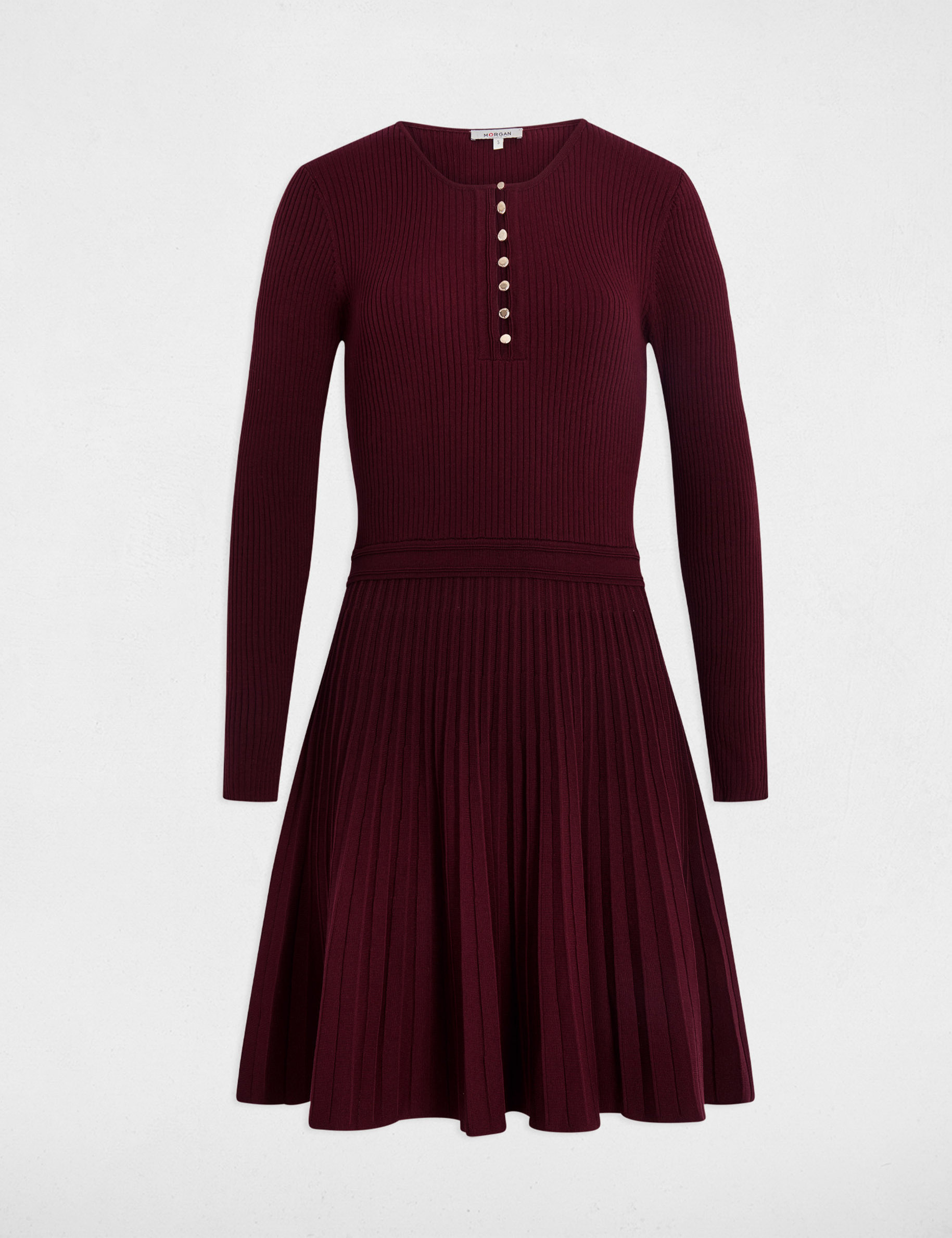 Fitted short dress plum women