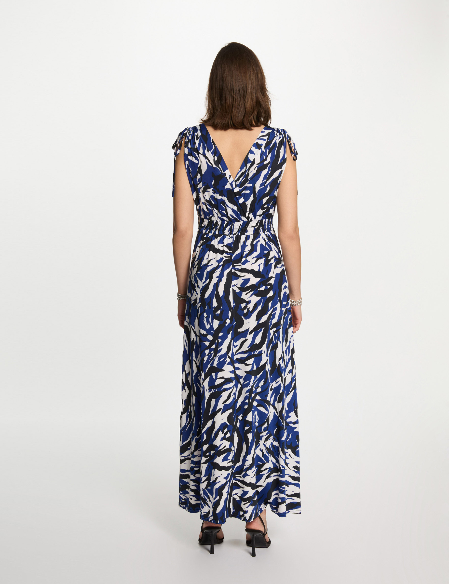 printed maxi straight dress multicolor women Printed maxi straight dress multicolor women