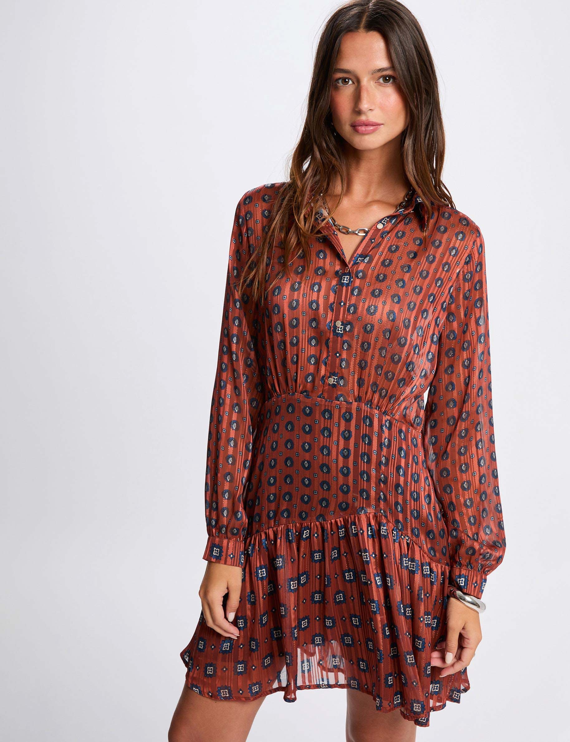 flared short dress multicolor women Flared short dress multicolor women