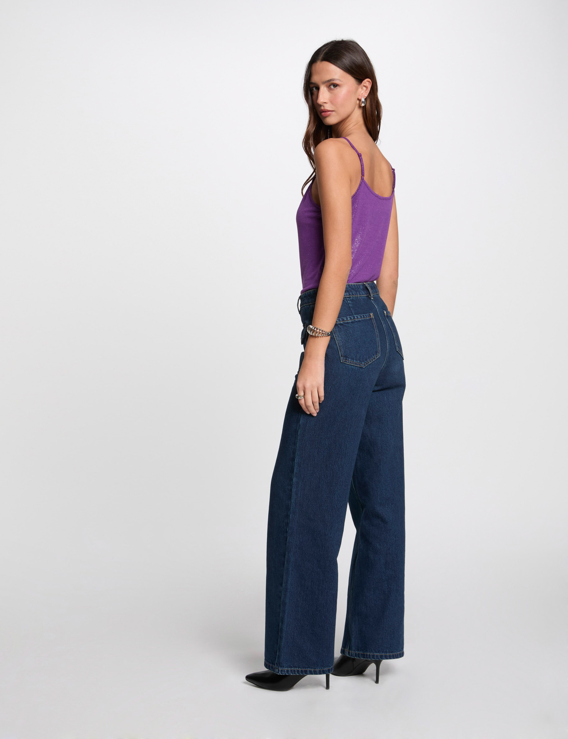 vest top thin straps purple women Vest top thin straps purple women