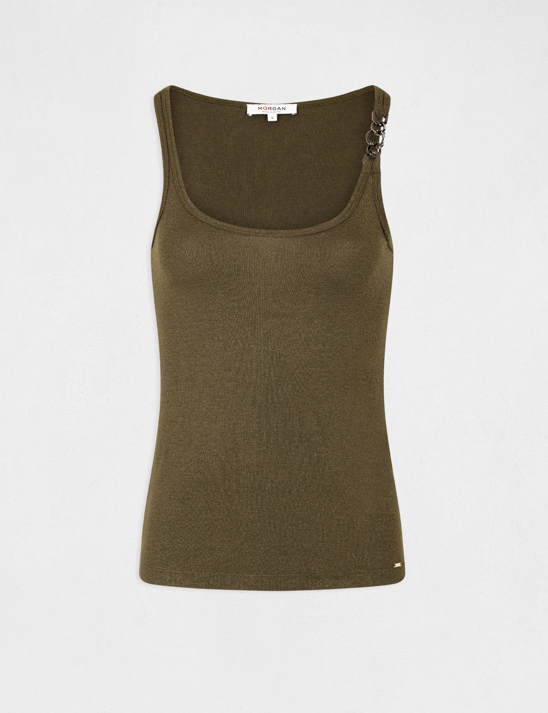 Vest top with wide straps and ornaments  ladies'