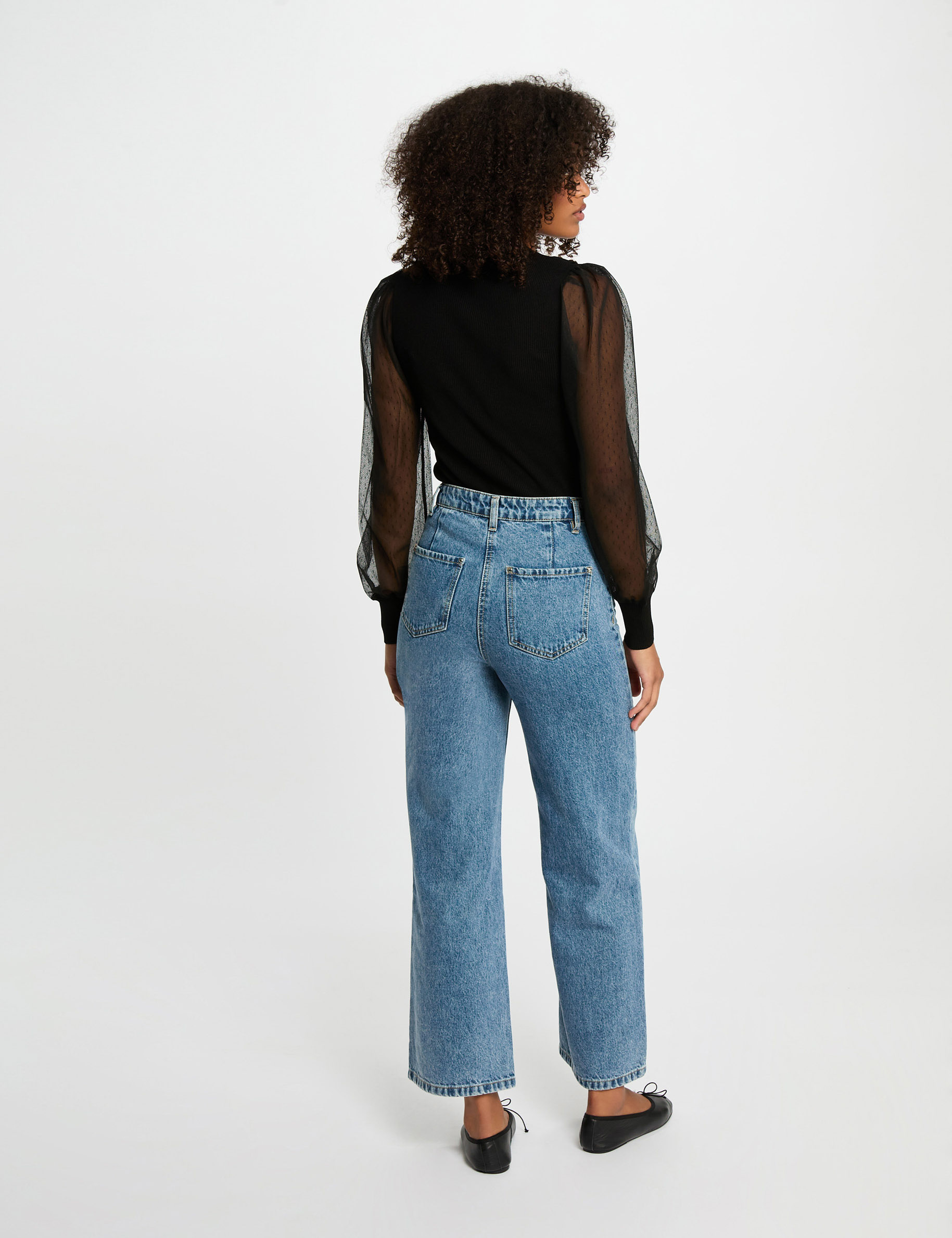 Jumper high collar black women