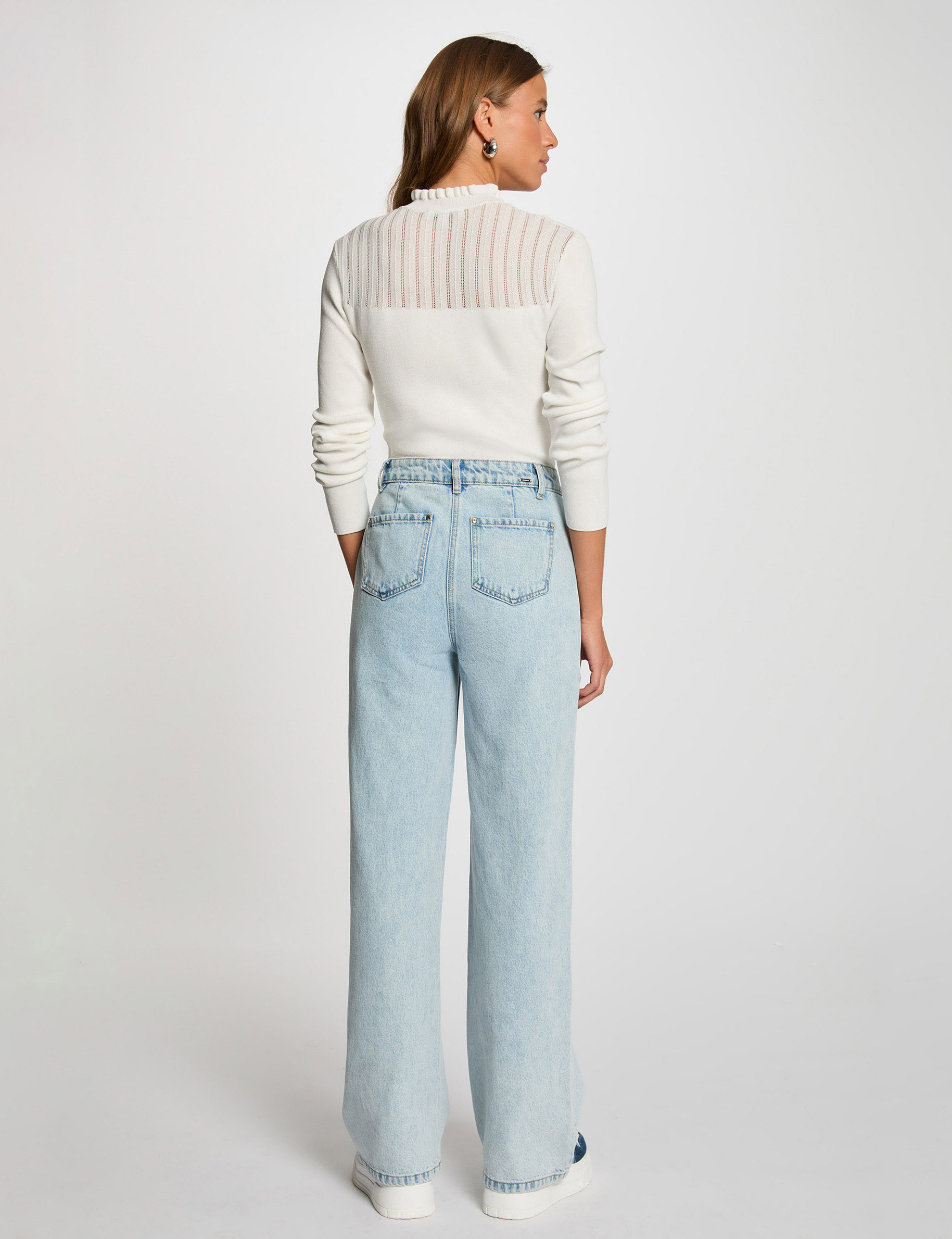 jumper high collar white women Jumper high collar white women